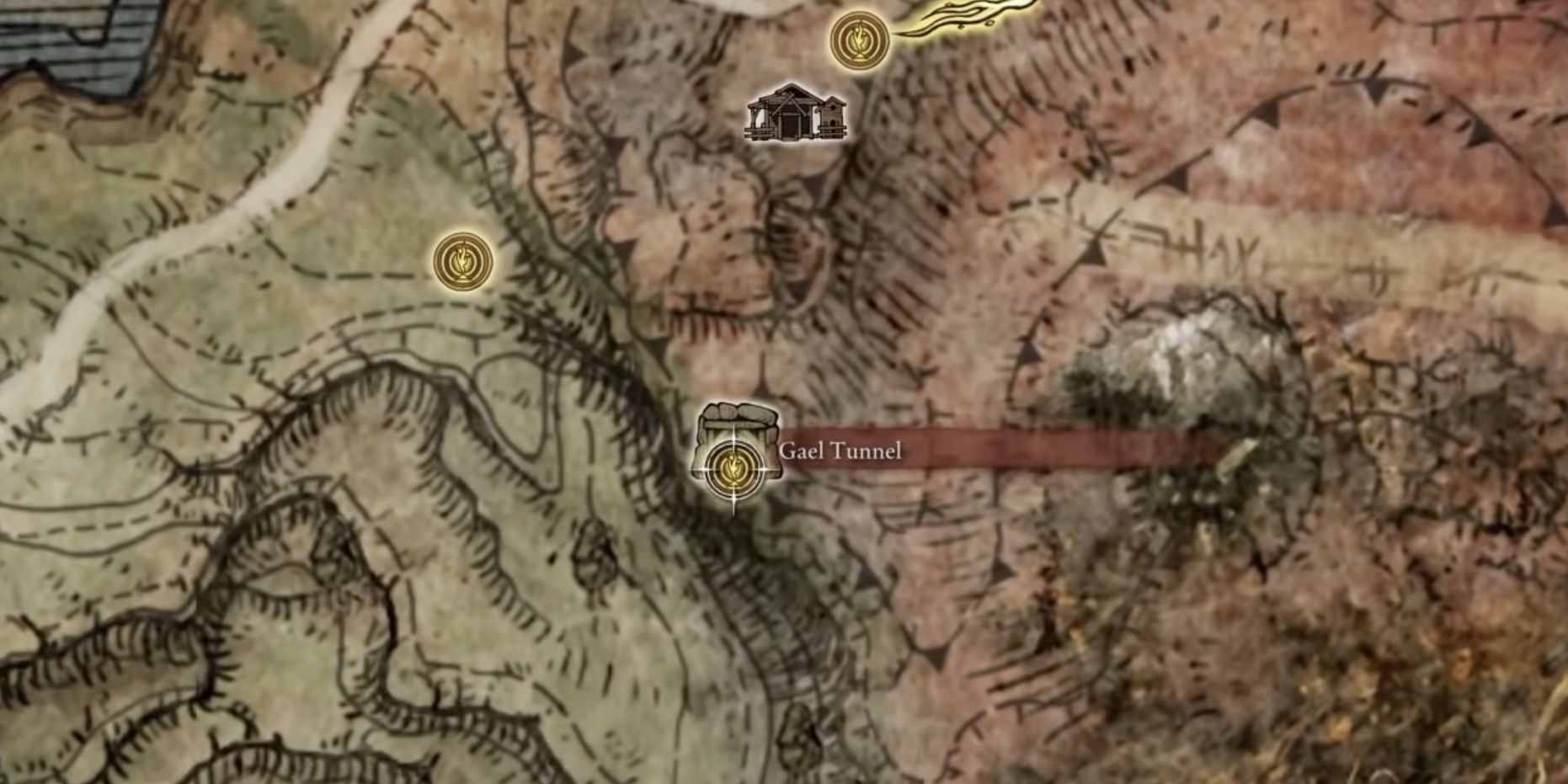 The Gael Tunnel is in the Caelid are of Elden Ring's map