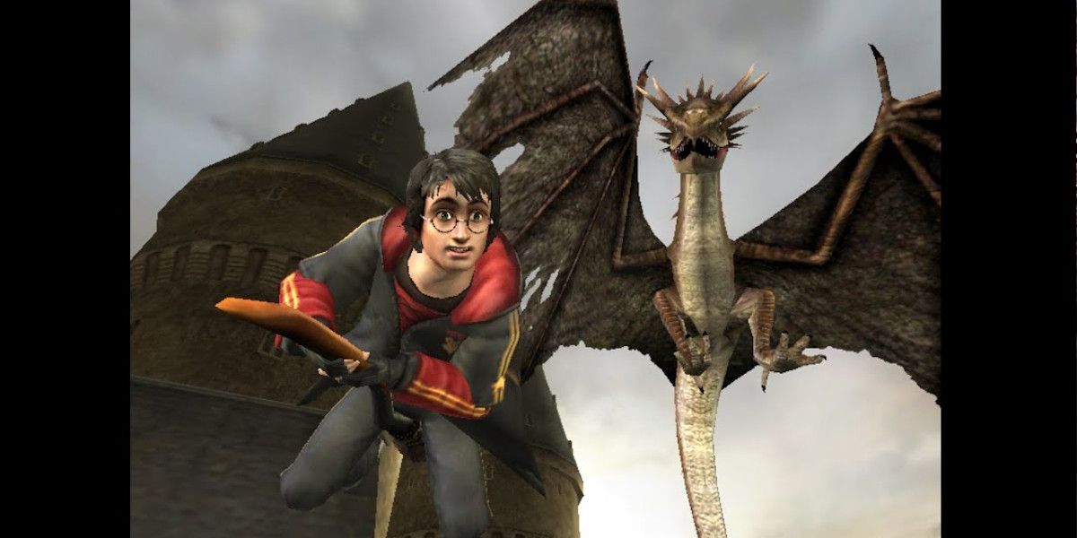 Harry Potter and The Goblet of Fire videogame Hungarian Horntail first task