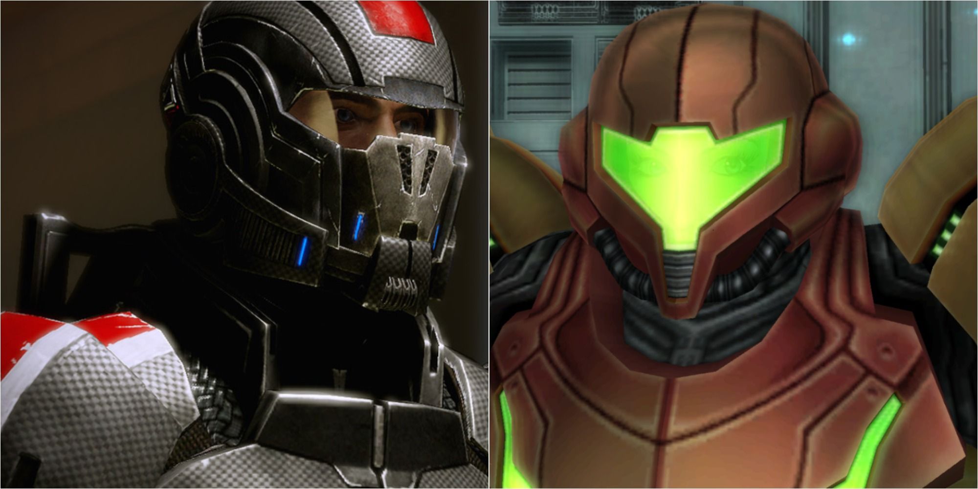 Iconic Helmets Featured Split Image Mass Effect Metroid