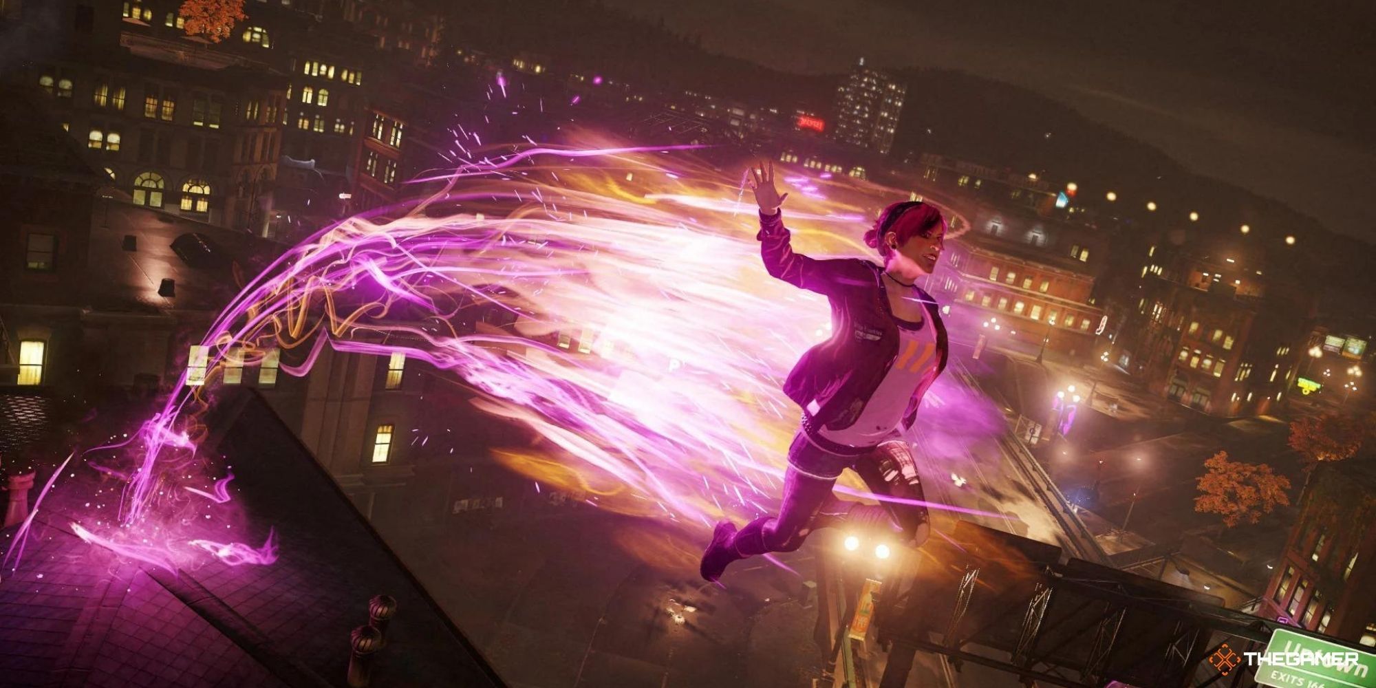 Infamous First Light - player flying through the air