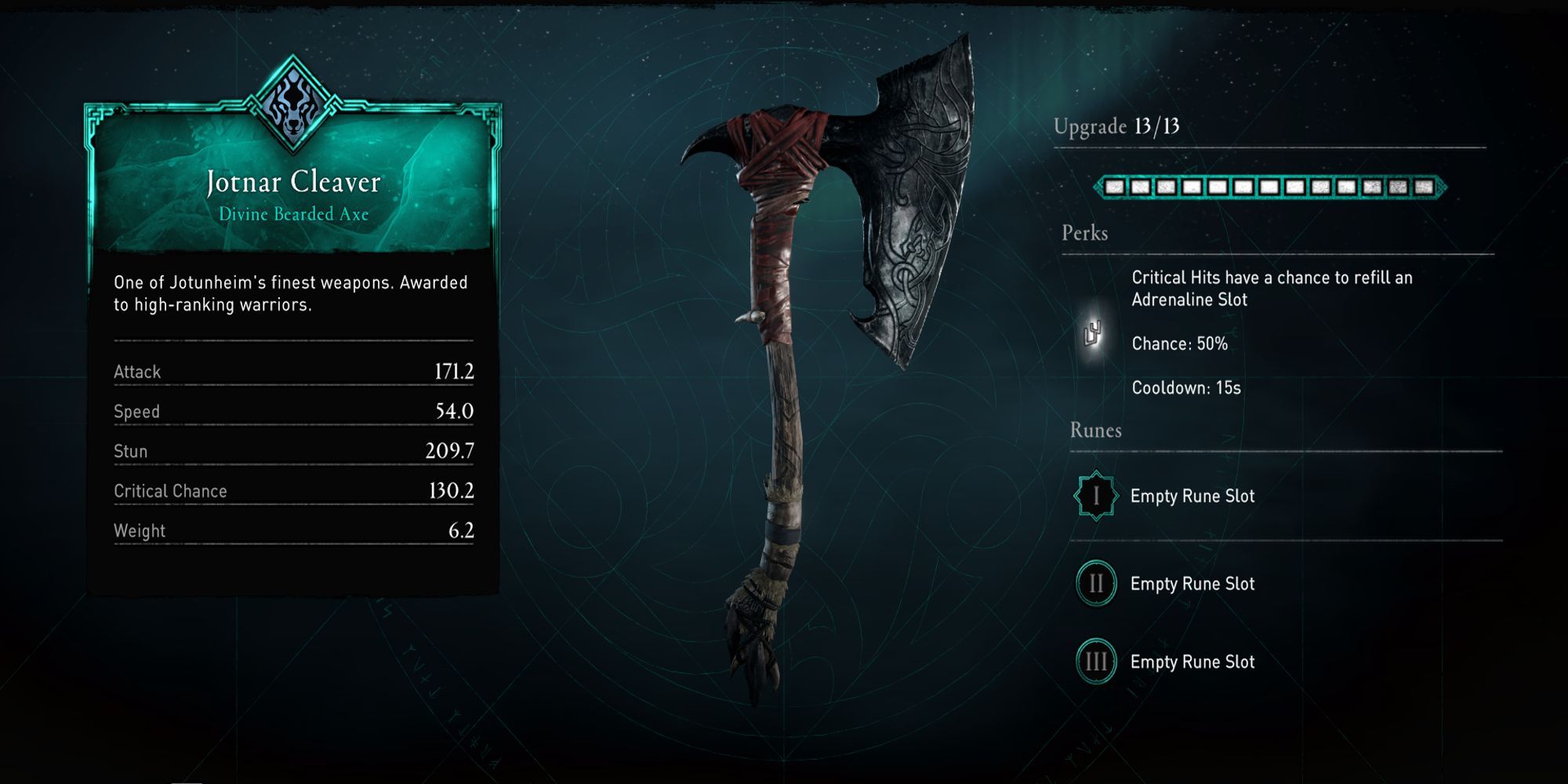 Jotnar Cleaver weapon and stats ACValhalla
