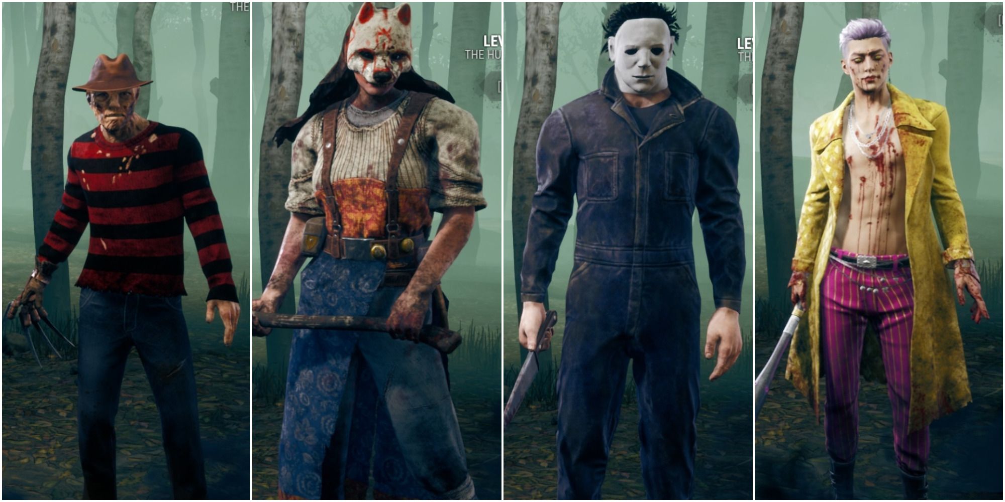 Left to right: The Nightmare, The Huntress, The Shape, The Trickster