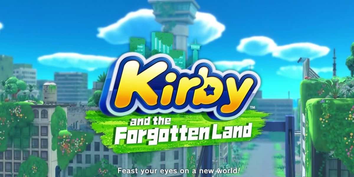Kirby and the Forgotten Land opening logo screen