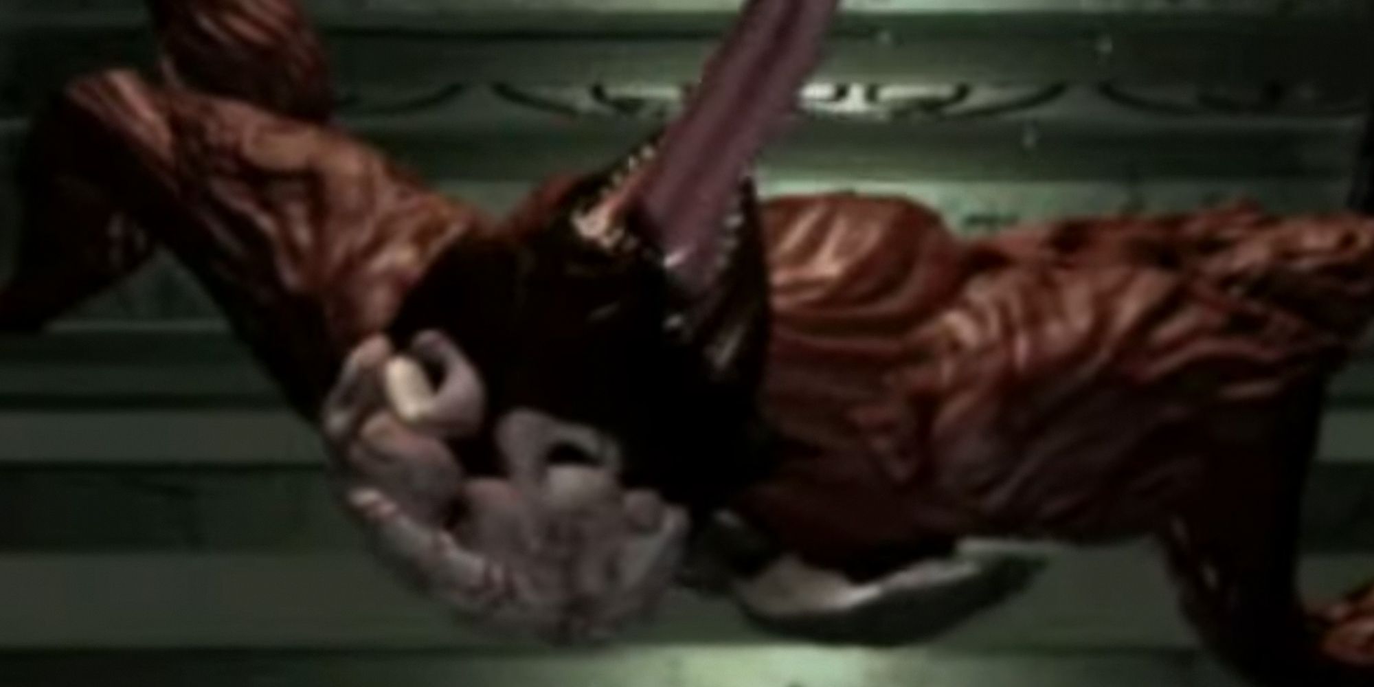 The first Licker Cutscene early on in Resident Evil 2.