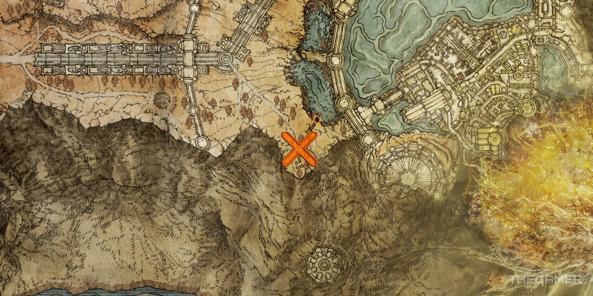Elden Ring Map showing the location of Missionary's Cookbook [4]