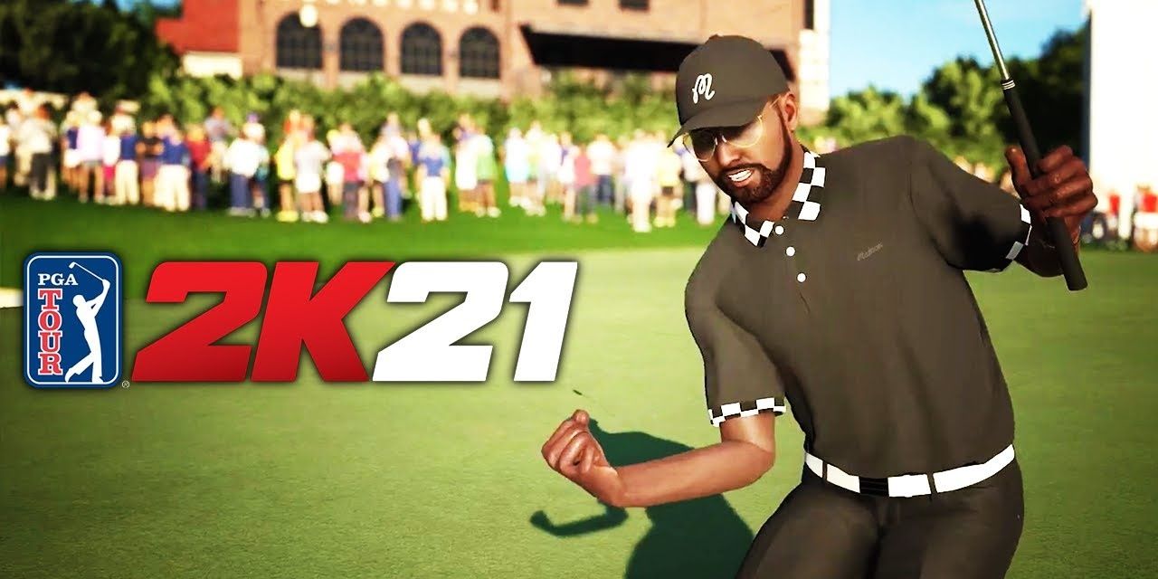 Rapper ScHoolboy Q celebrates in golf game PGA Tour 2K21