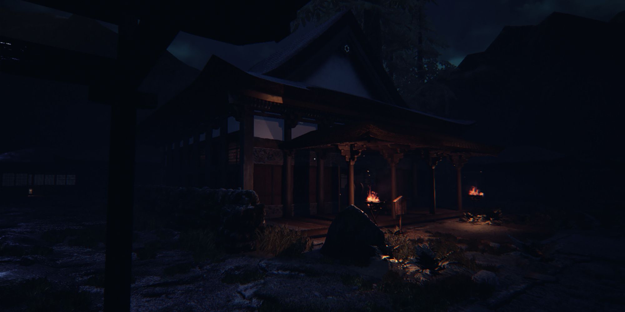 The Shrine Grounds At Night