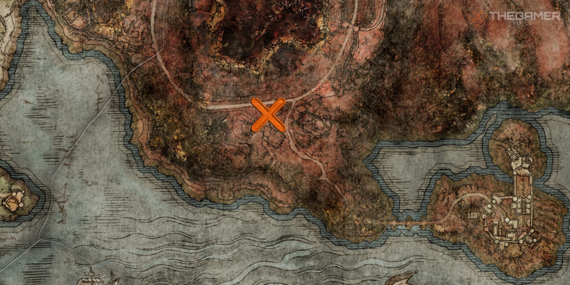 Elden Ring map showing the location of Nomadic Warrior's Cookbook [15]