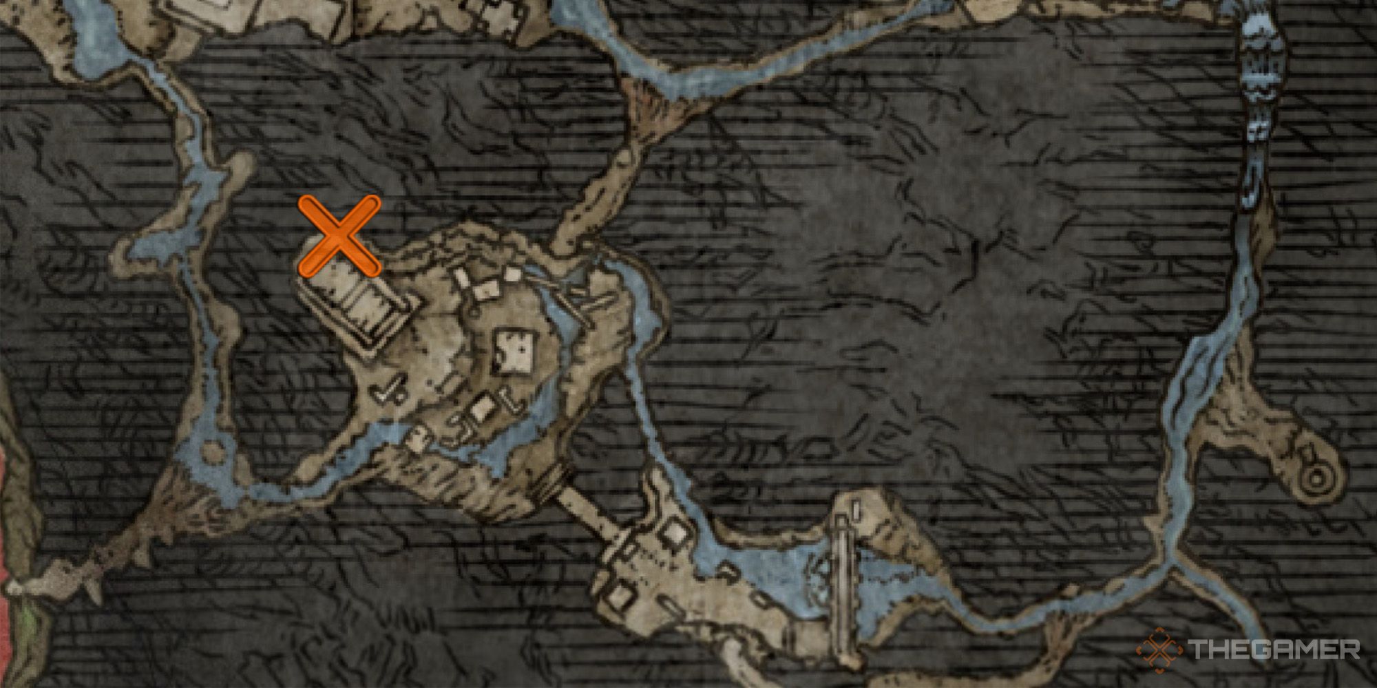 Elden Ring map showing the location of Nomadic Warrior's Cookbook [16]