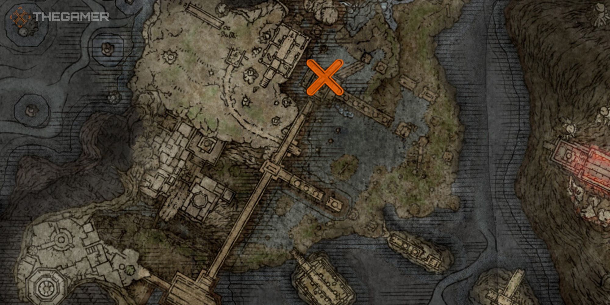Elden Ring map showing the location of Nomadic Warrior's Cookbook [17]