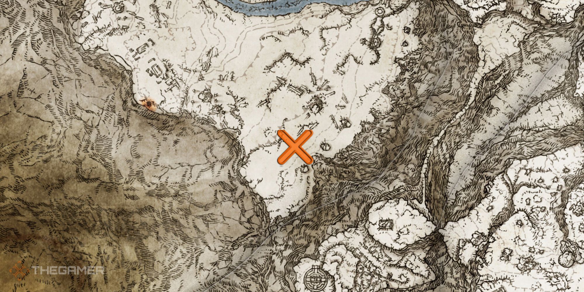 Elden Ring map showing the location of Nomadic Warrior's Cookbook [23]