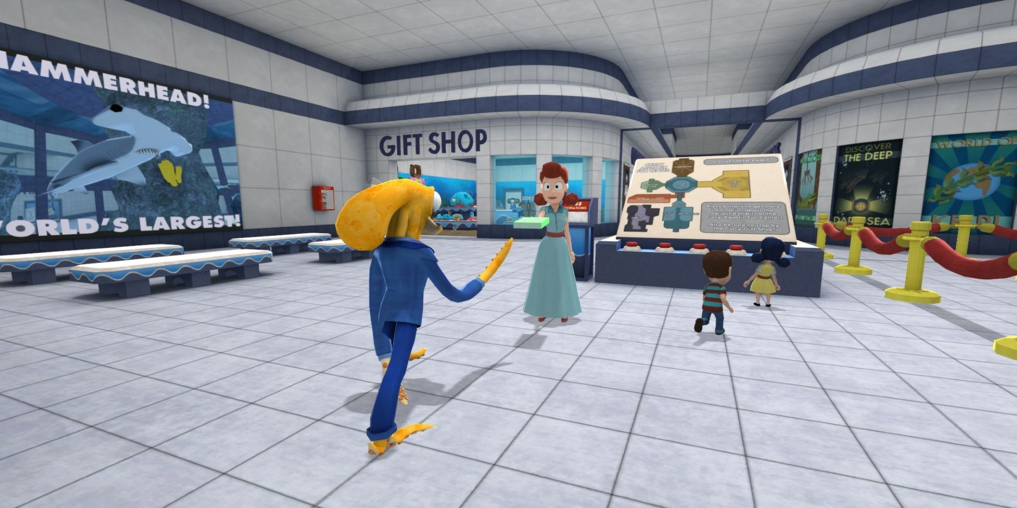 Octodad-At-The-Aquariam-With-His-Family-In-Octodad-Dadliest-Catch-1