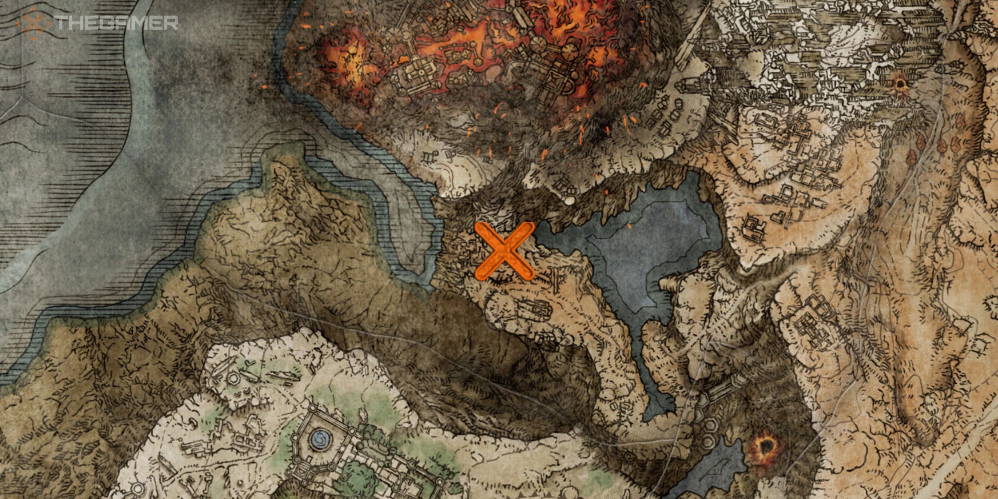 Elden Ring Map showing the location of Perfumer's Cookbook [1]