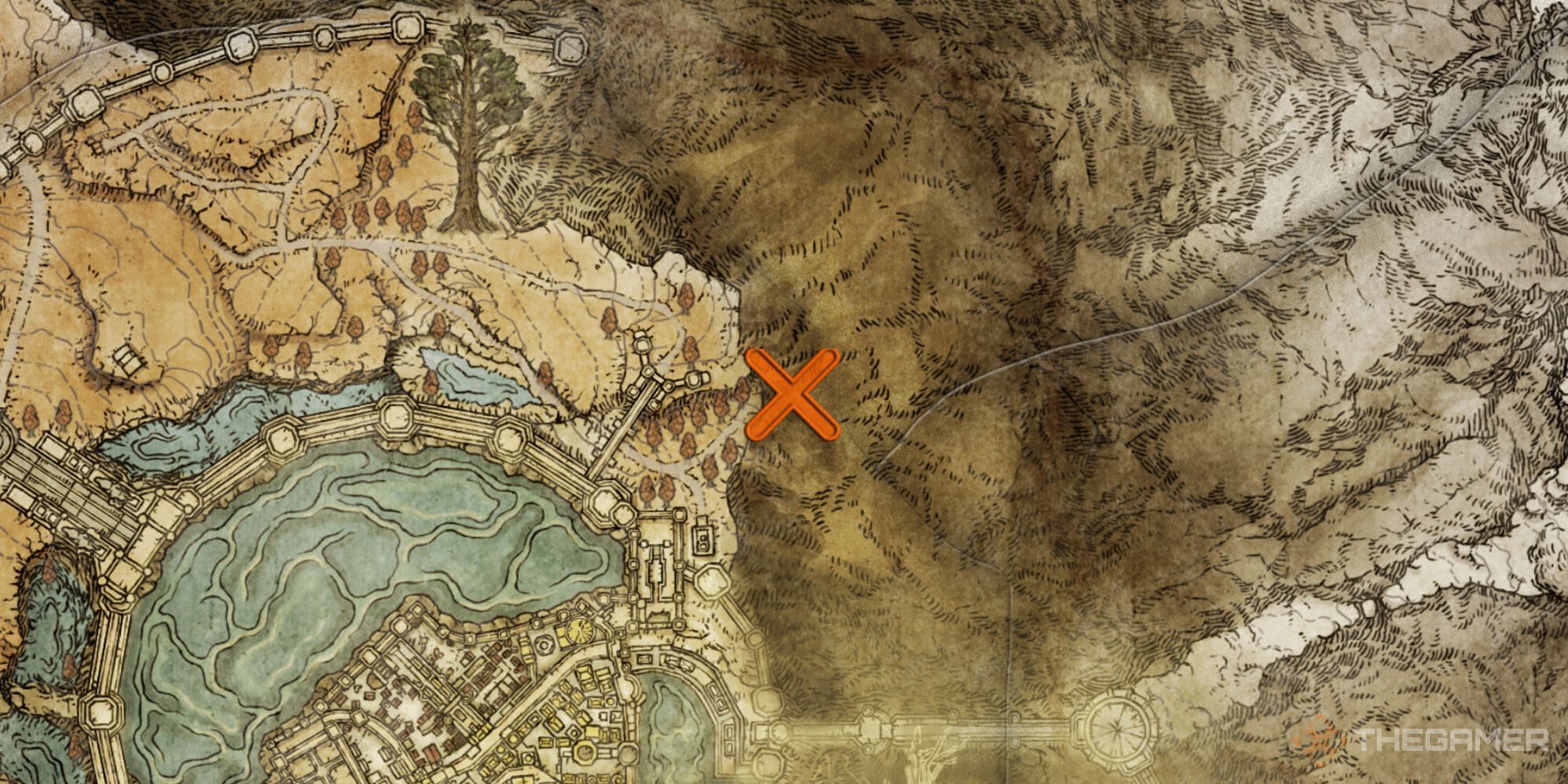Elden Ring Map showing the location of Perfumer's Cookbook [3]