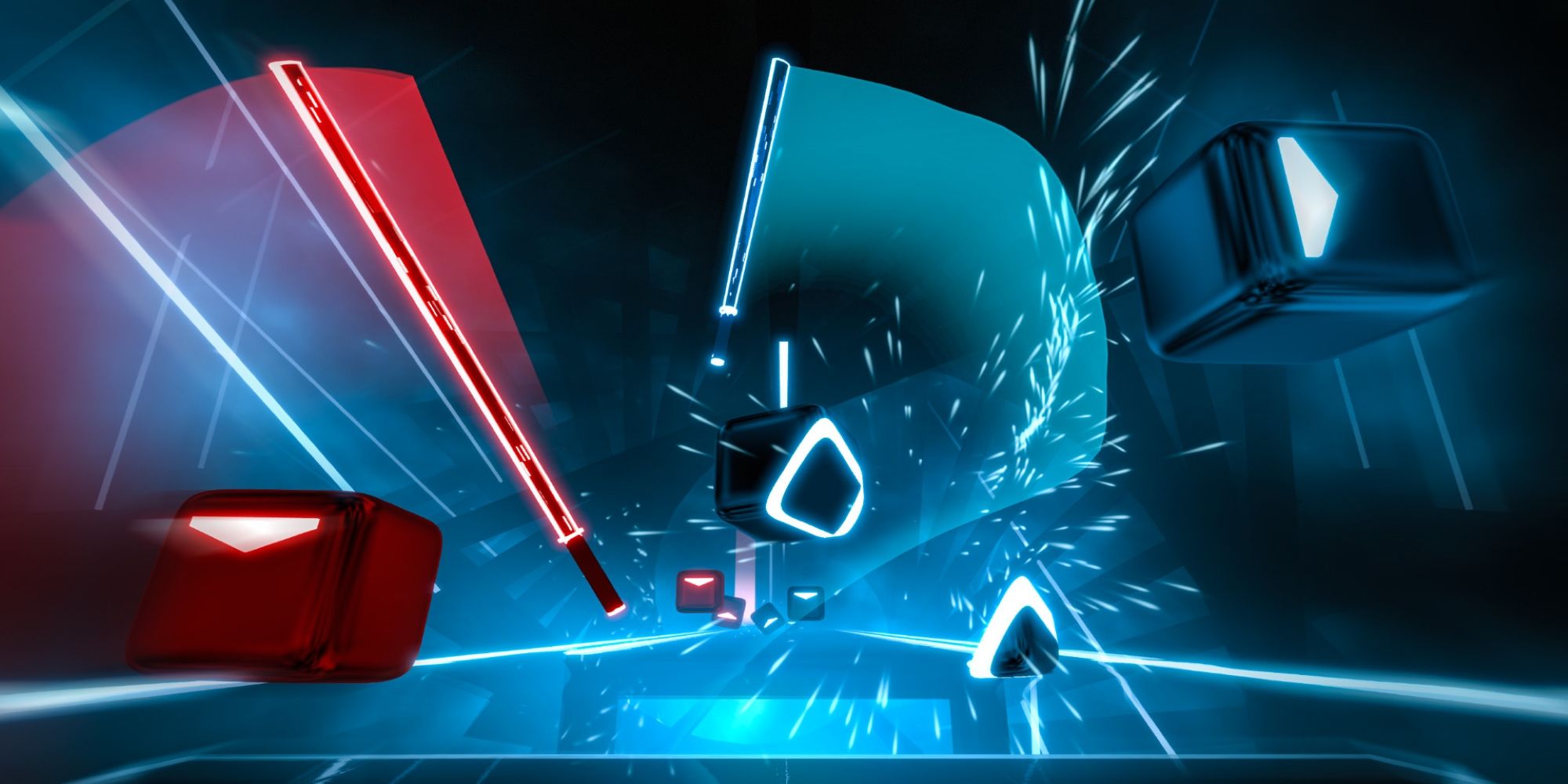 Player Slicing Blocks In Beat Saber