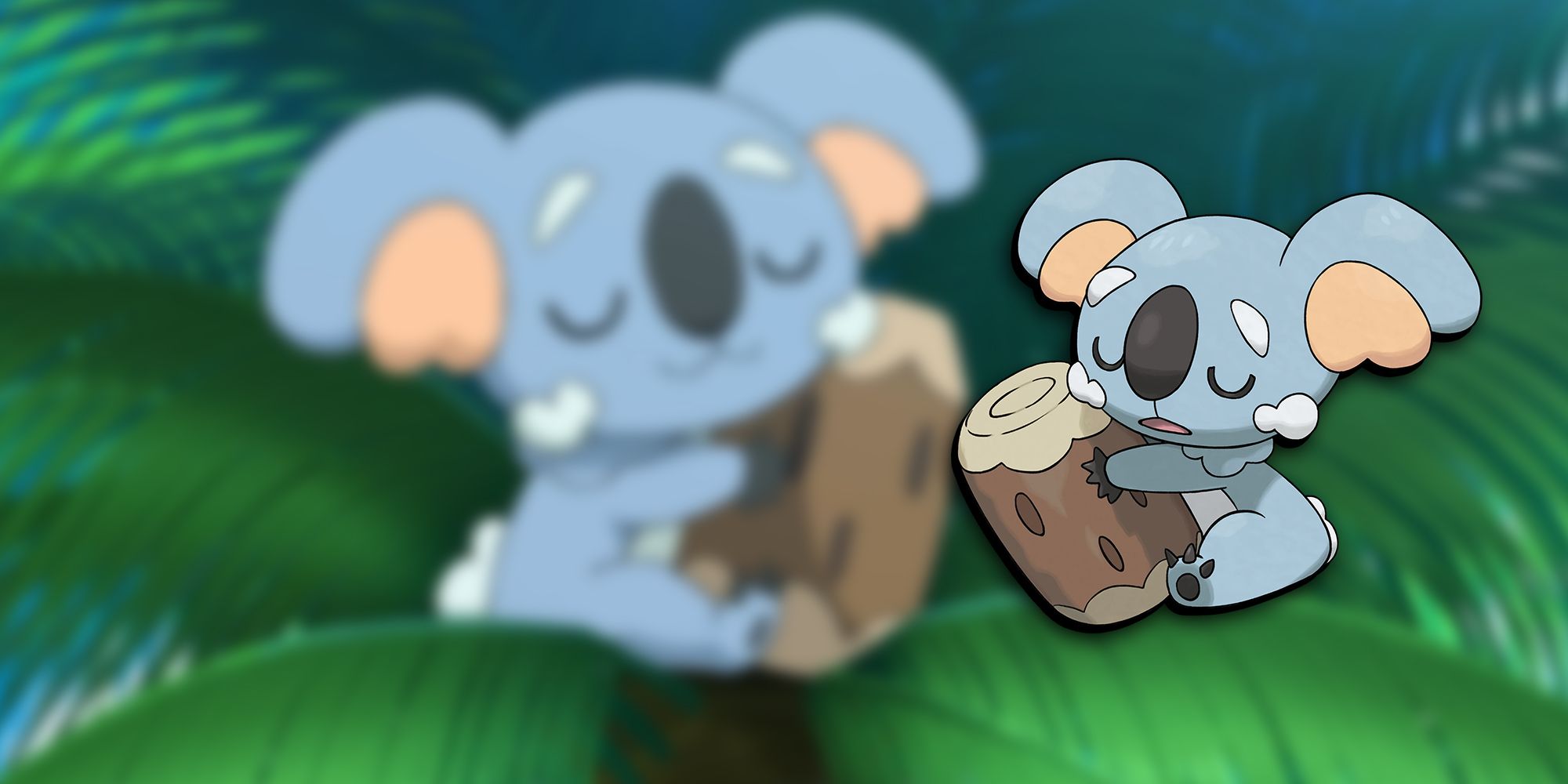 Pokemon - Komala PNG Overlaid On Image Of Komala Sleeping In A Tree In The Pokemon Anime