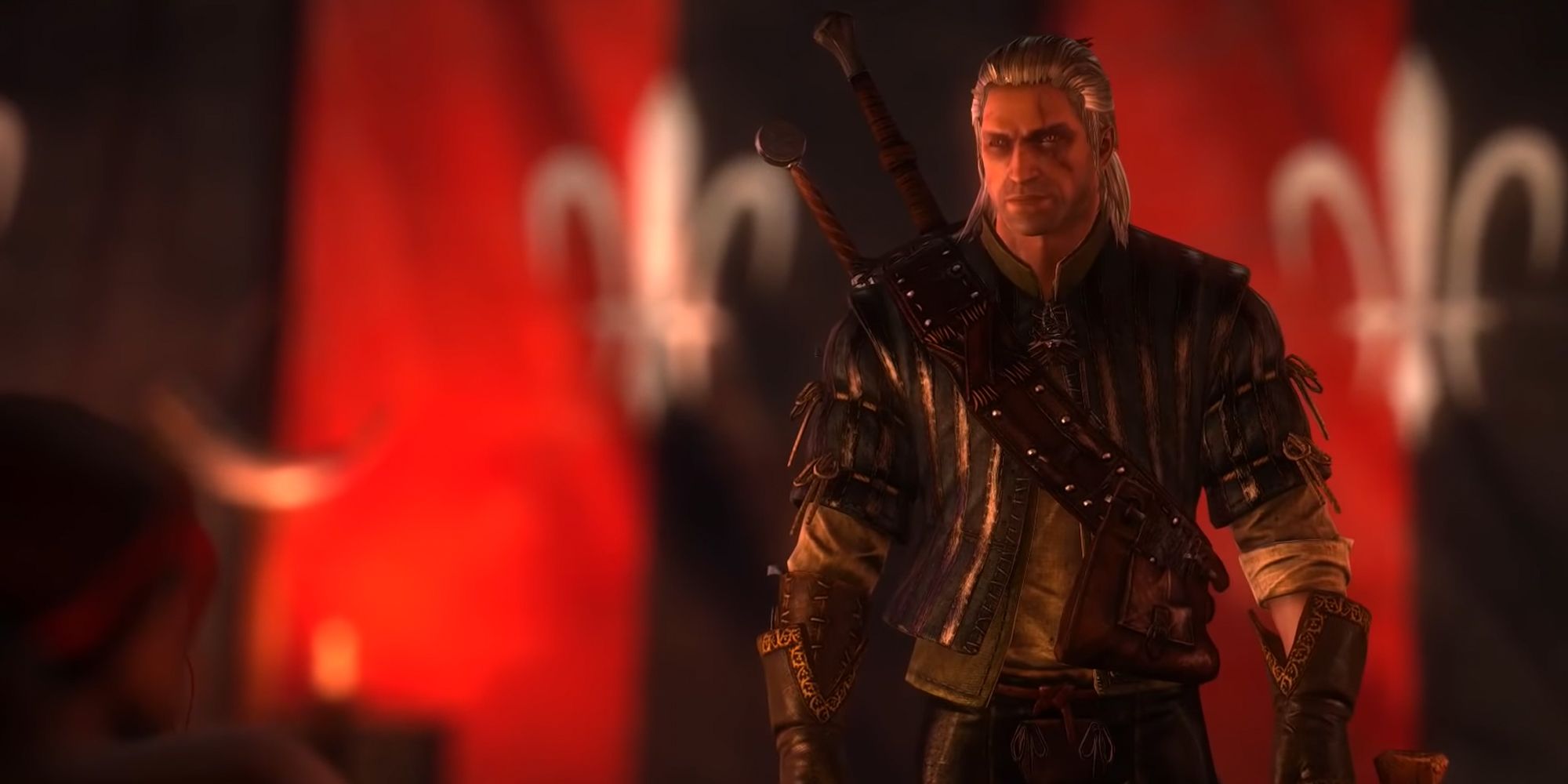 The Witcher 2 Geralt talking to Triss in the opening.