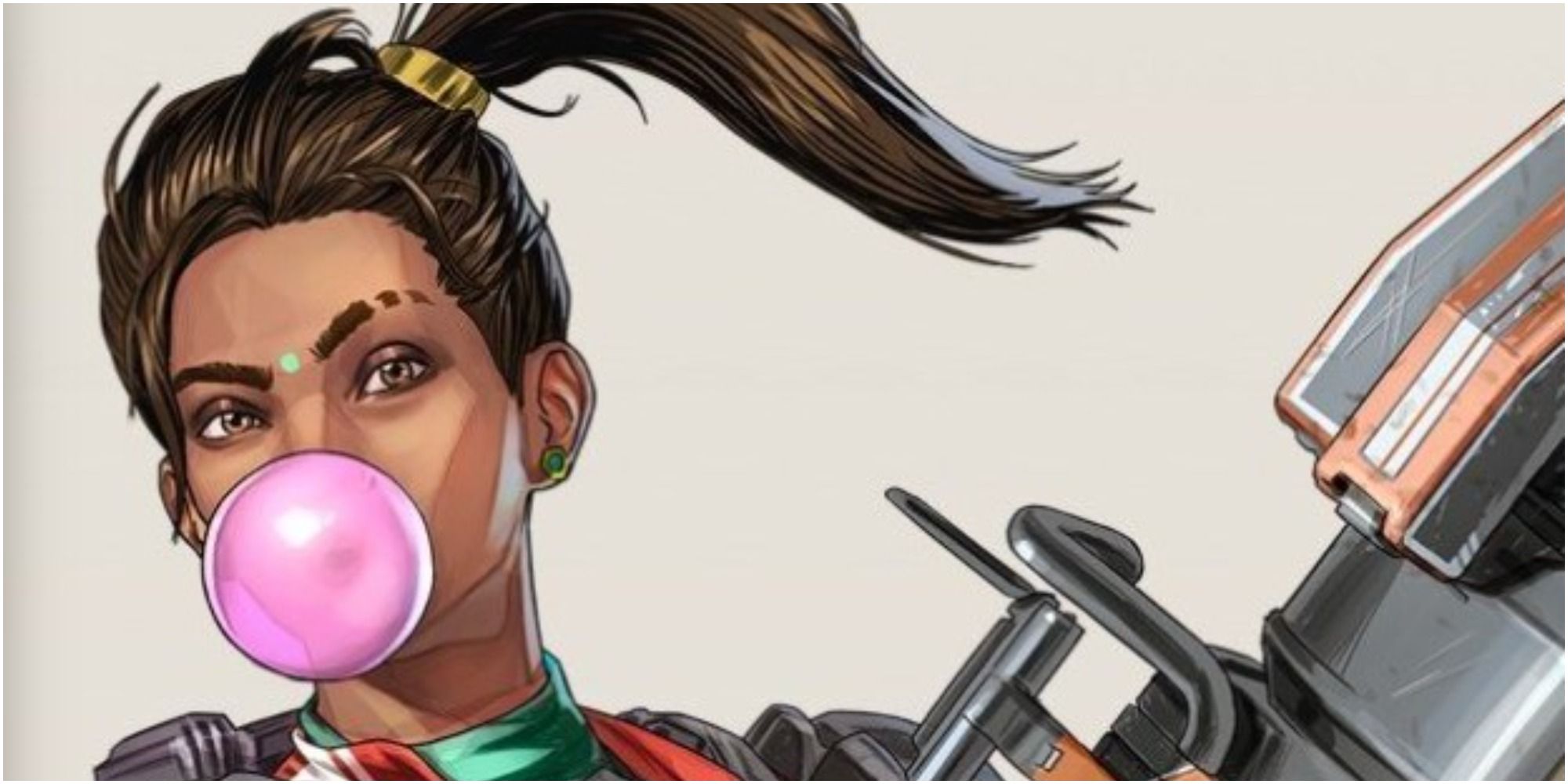 Close-up of Rampart Official Portrait Apex Legends