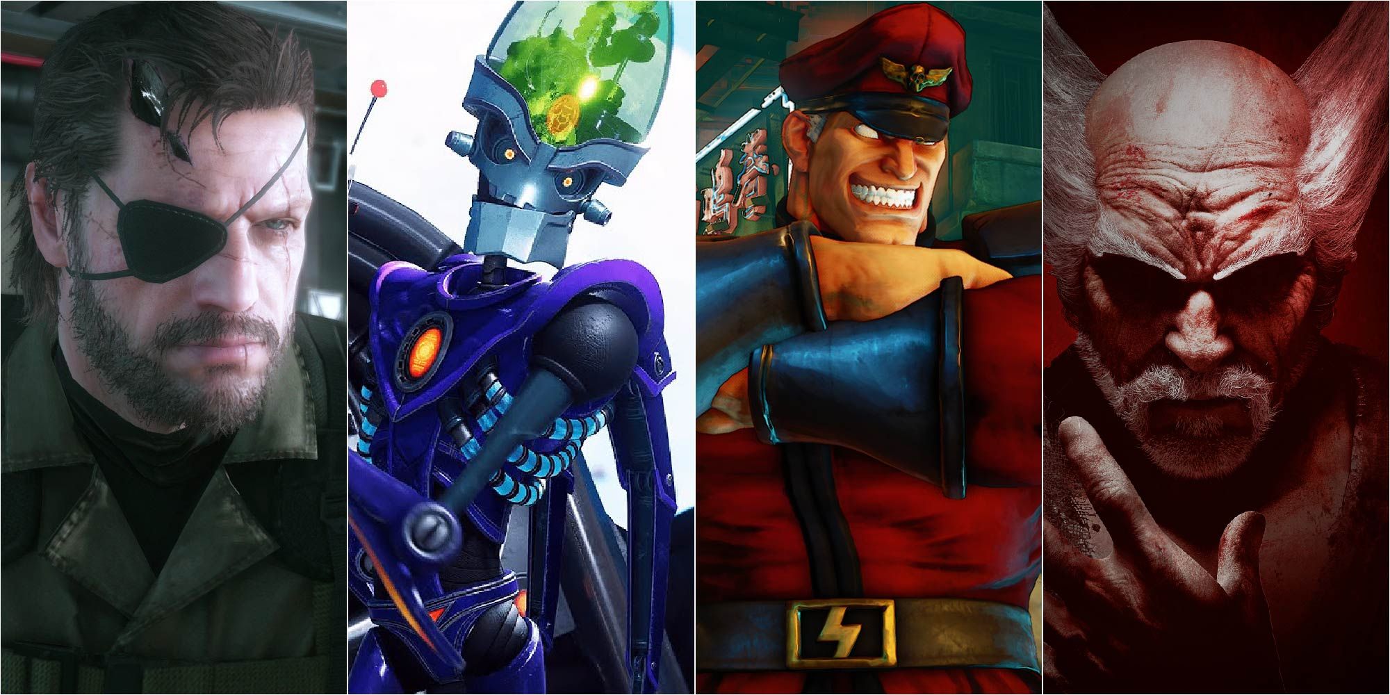 Solid Snake from Metal Gear Solid, Dr. Nefarious from Ratchet and Clank, M. Bison from Street Fighter and Heihachi from Tekken