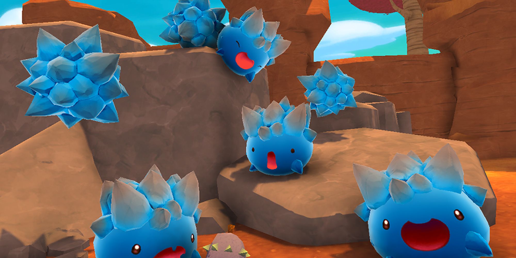 A Group Of Rock Slimes