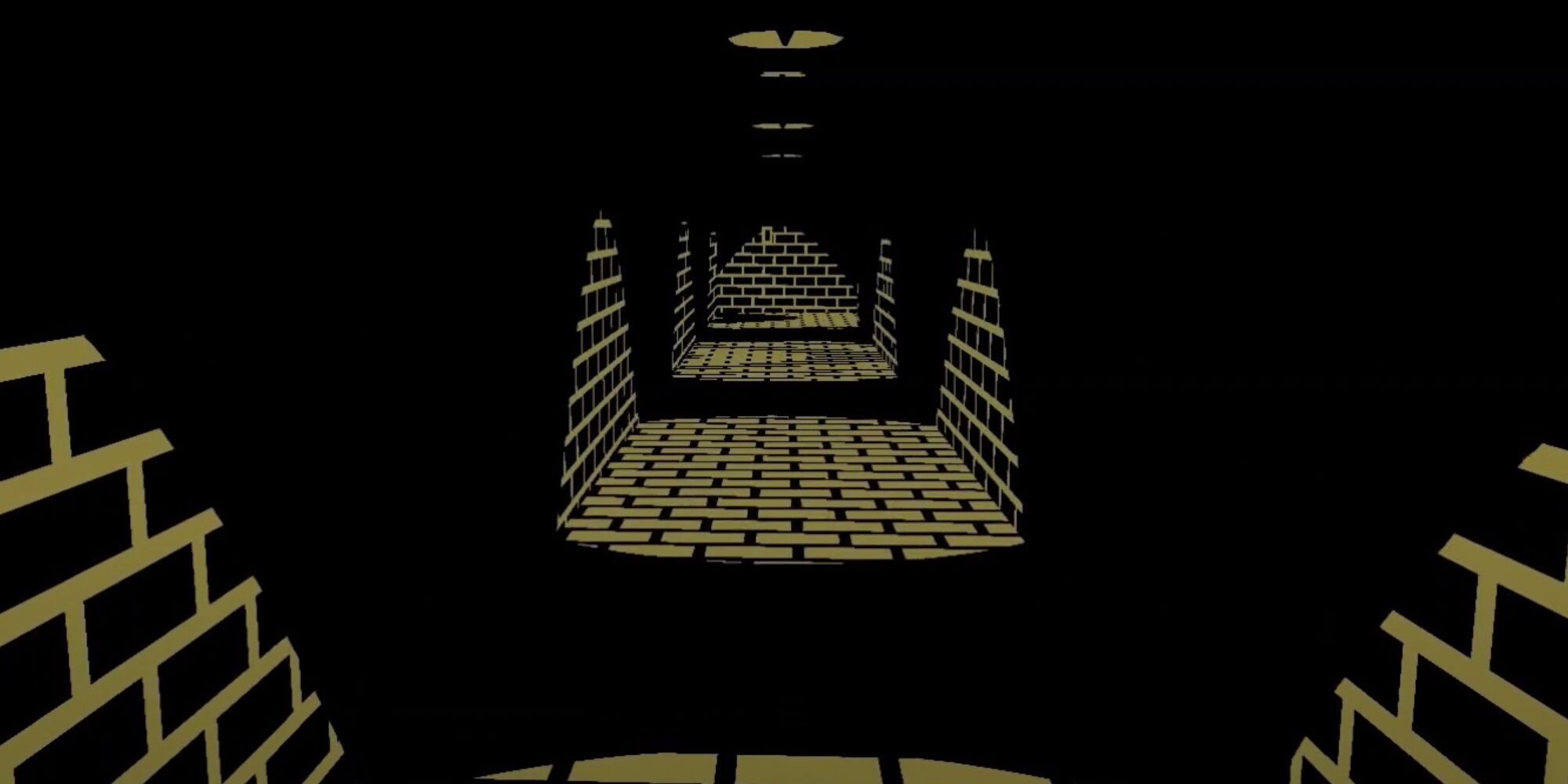 Screenshot of brick hallway in The Music Machine