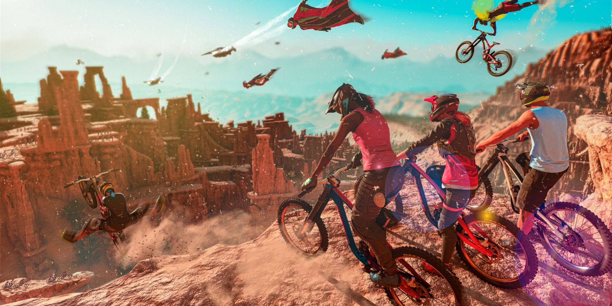 Shredders Games Riders Republic on bikes and wingsuits