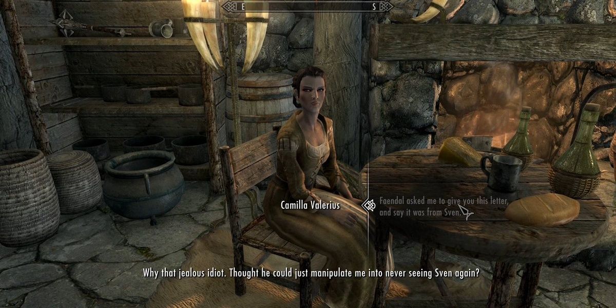 Camilla Valerius frustrated at her suitors in Skyrim. 