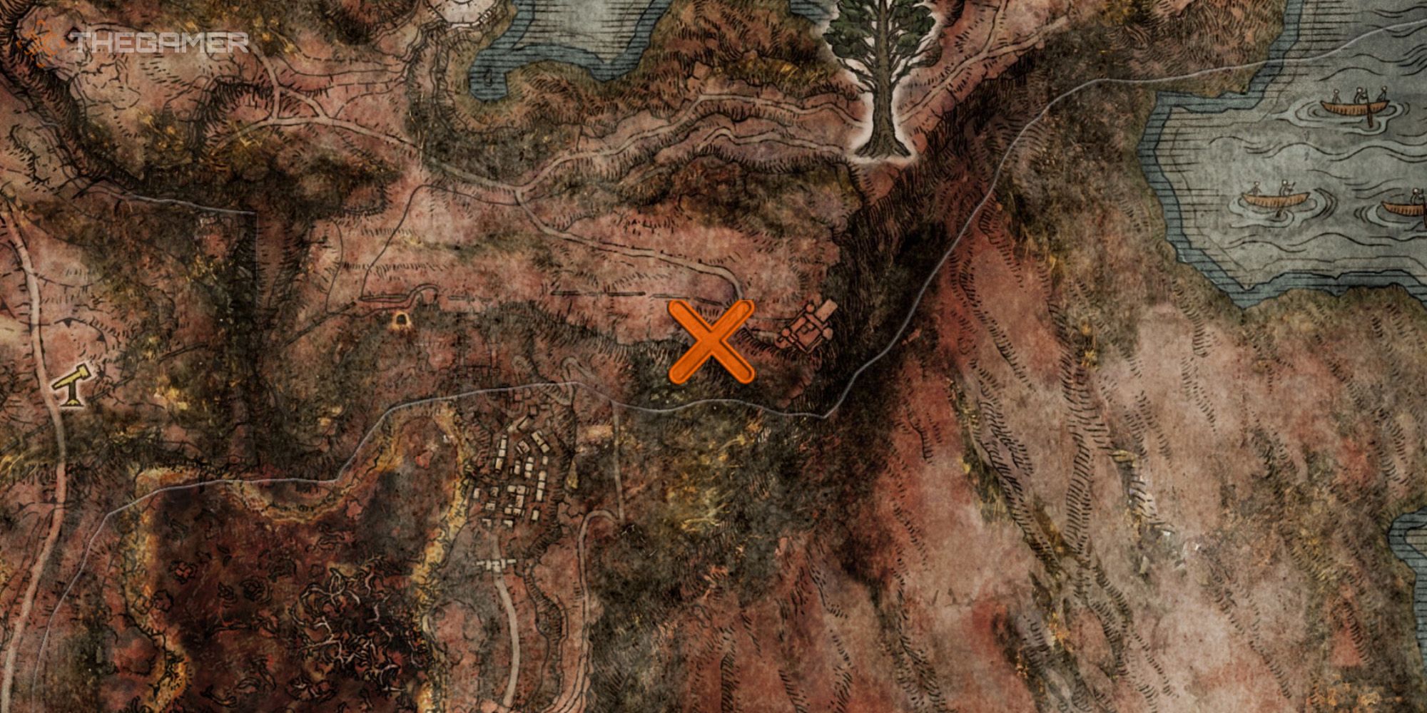 Map showing the location of the Stars of Ruin spell in Elden Ring