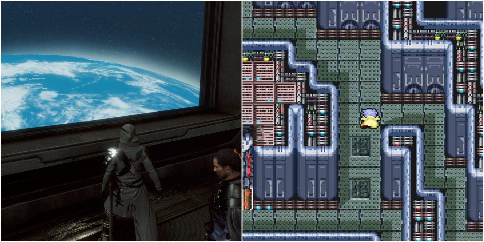 Flying Fortress from Stranger of Paradise and Tower of Babil from Final Fantasy 4