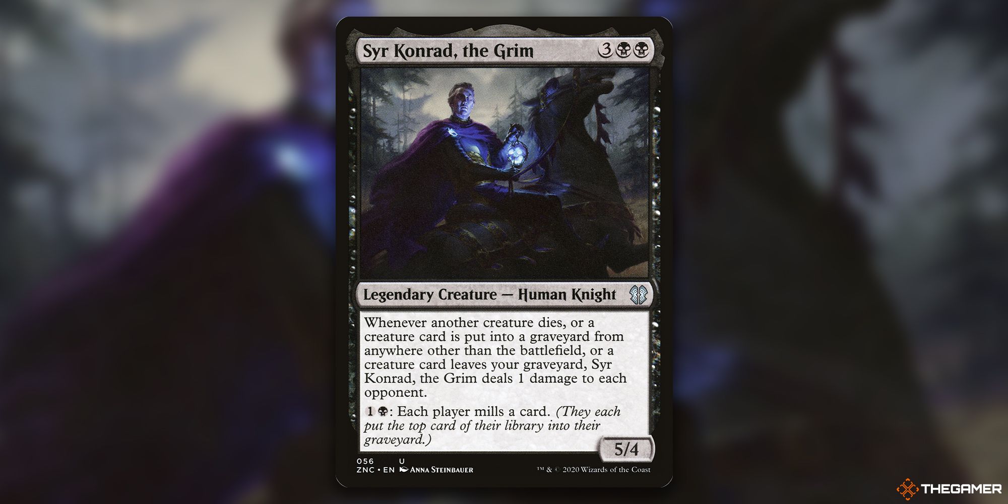 Image of the Syr Konrad, the Grim  card in Magic: The Gathering, with art by Anna Steinbauer