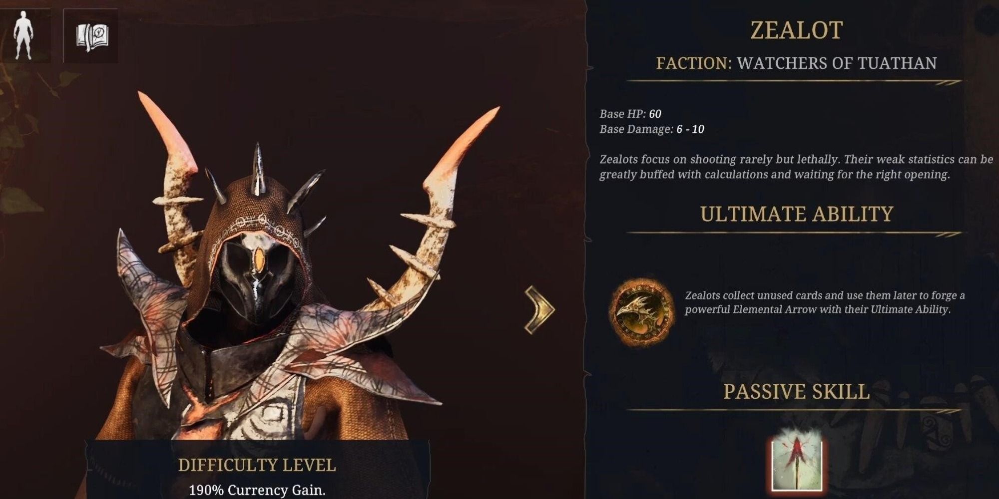 Tainted Grail Conquest Zealot description