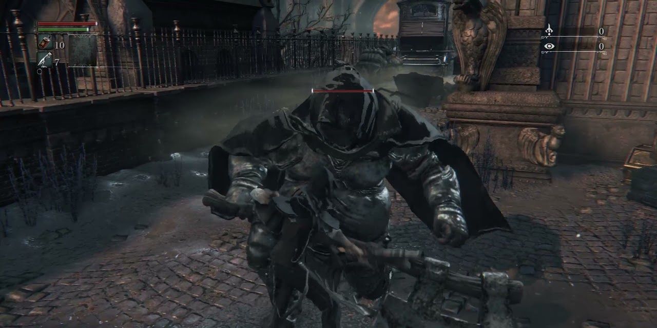 The Executioner in Central Yharnam in Bloodborne