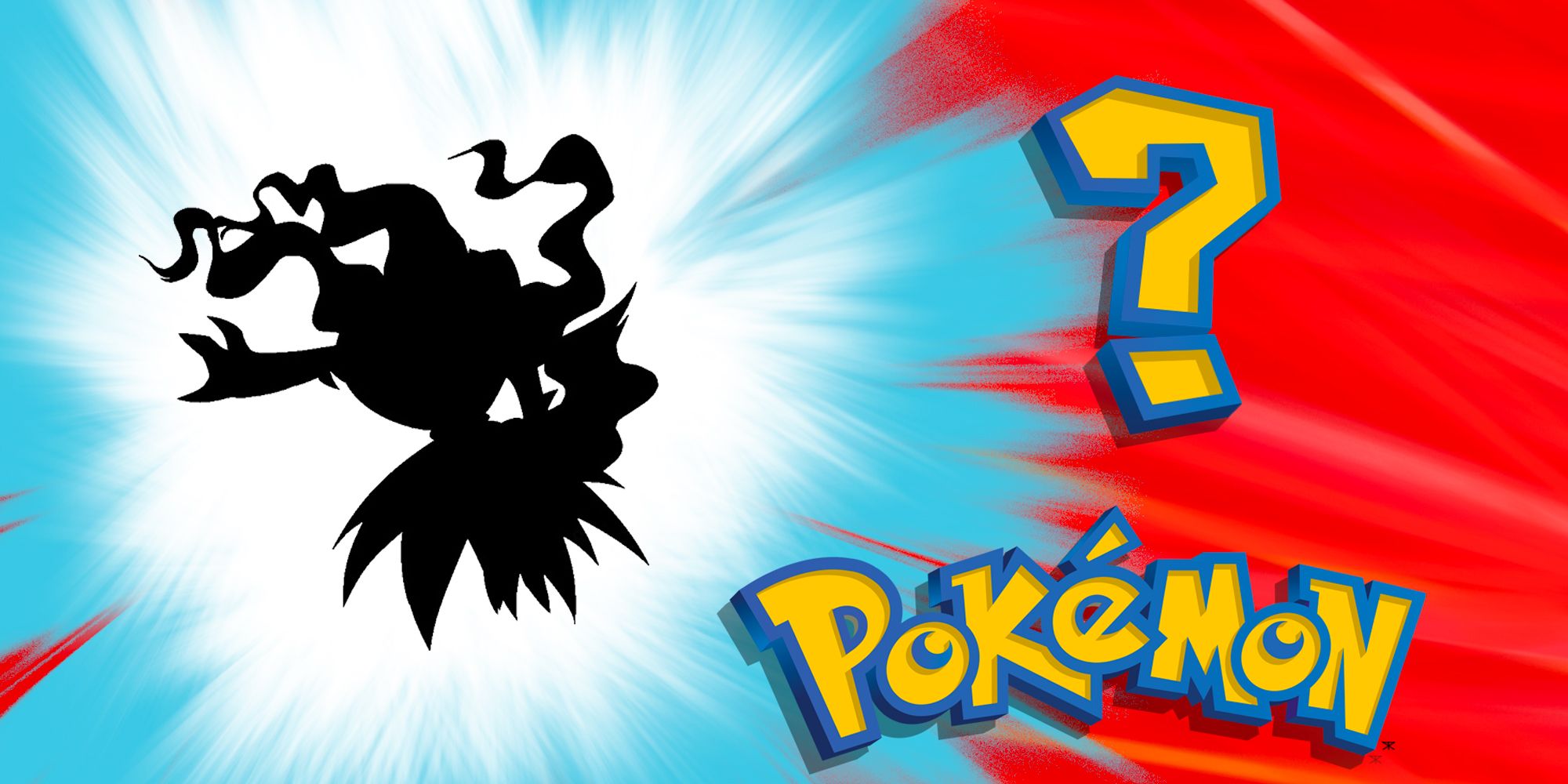 The Silhoutte of Darkrai on the Classic Who's That Pokemon Background