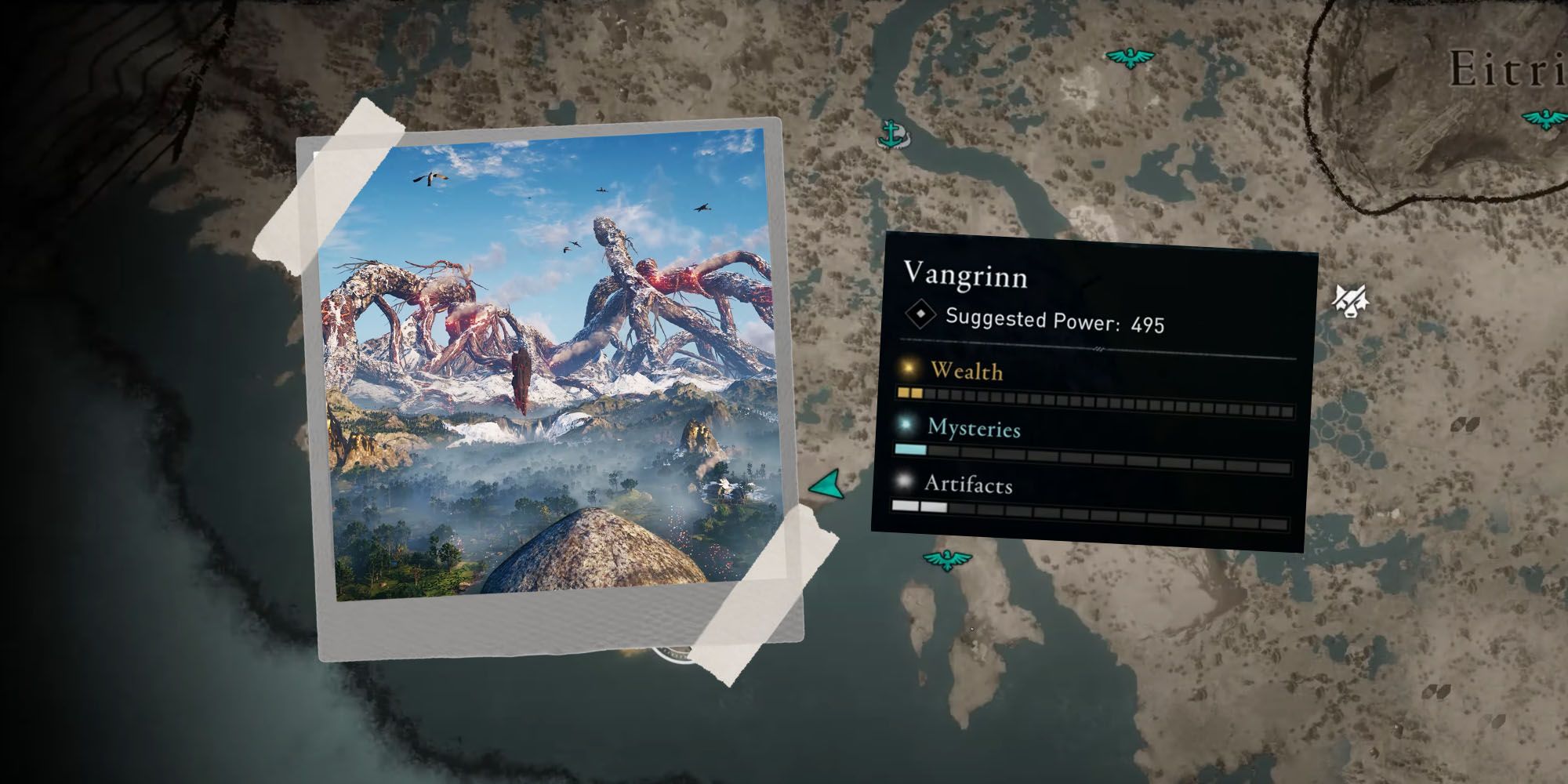 Vangrinn's map in Assassin's Creed Valhalla Dawn of Ragnarok