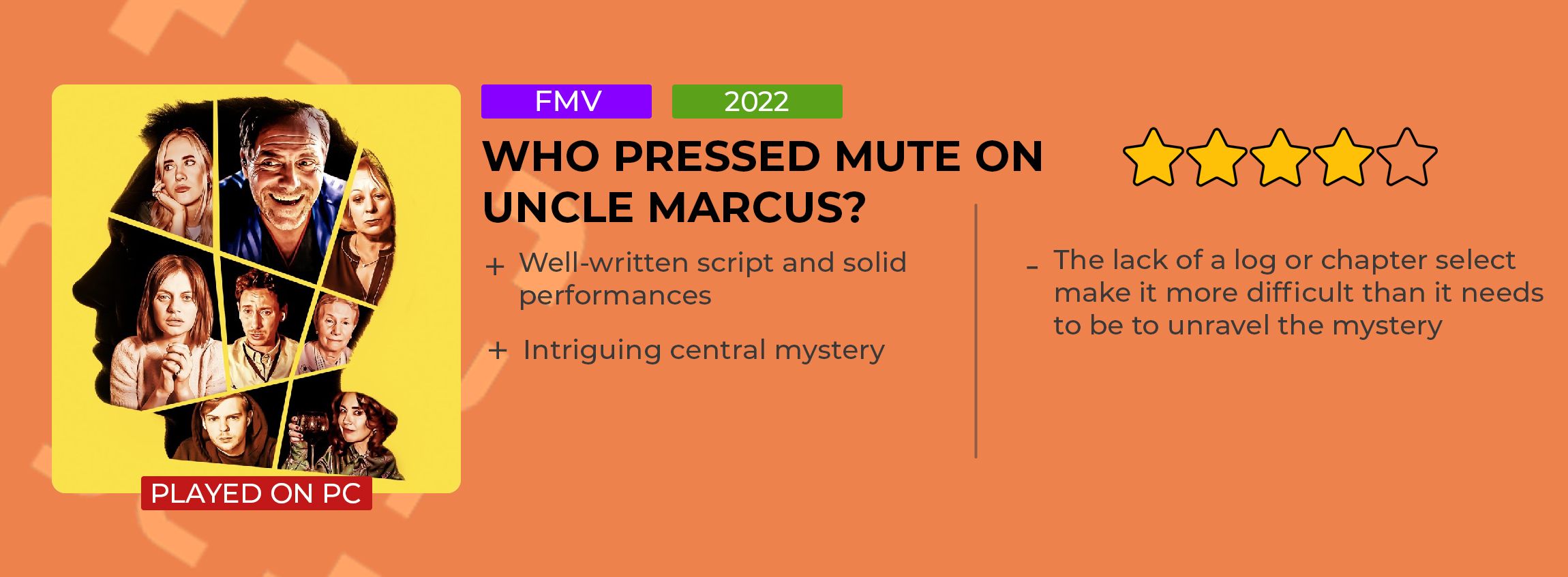 Who Pressed Mute on Uncle Marcus review card