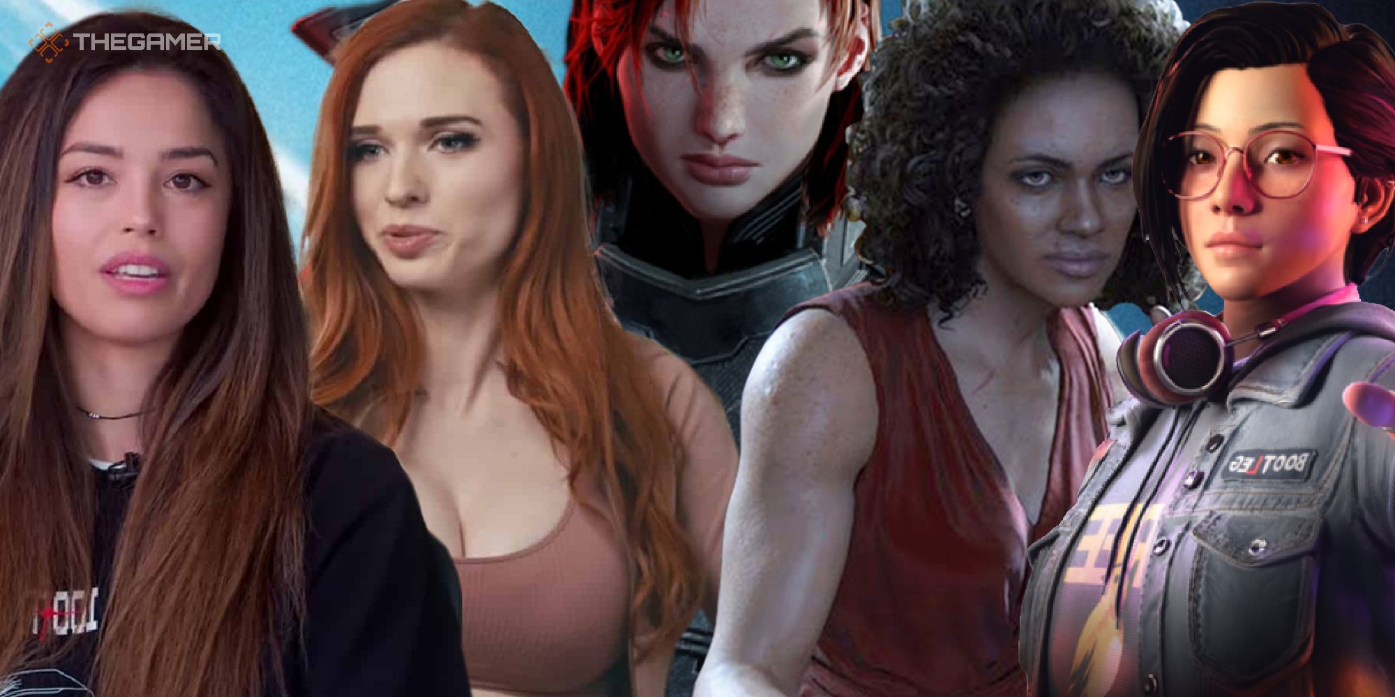 Women in games - valkyrae, amouranth, femshep, nadine ross, and alex from life is strange