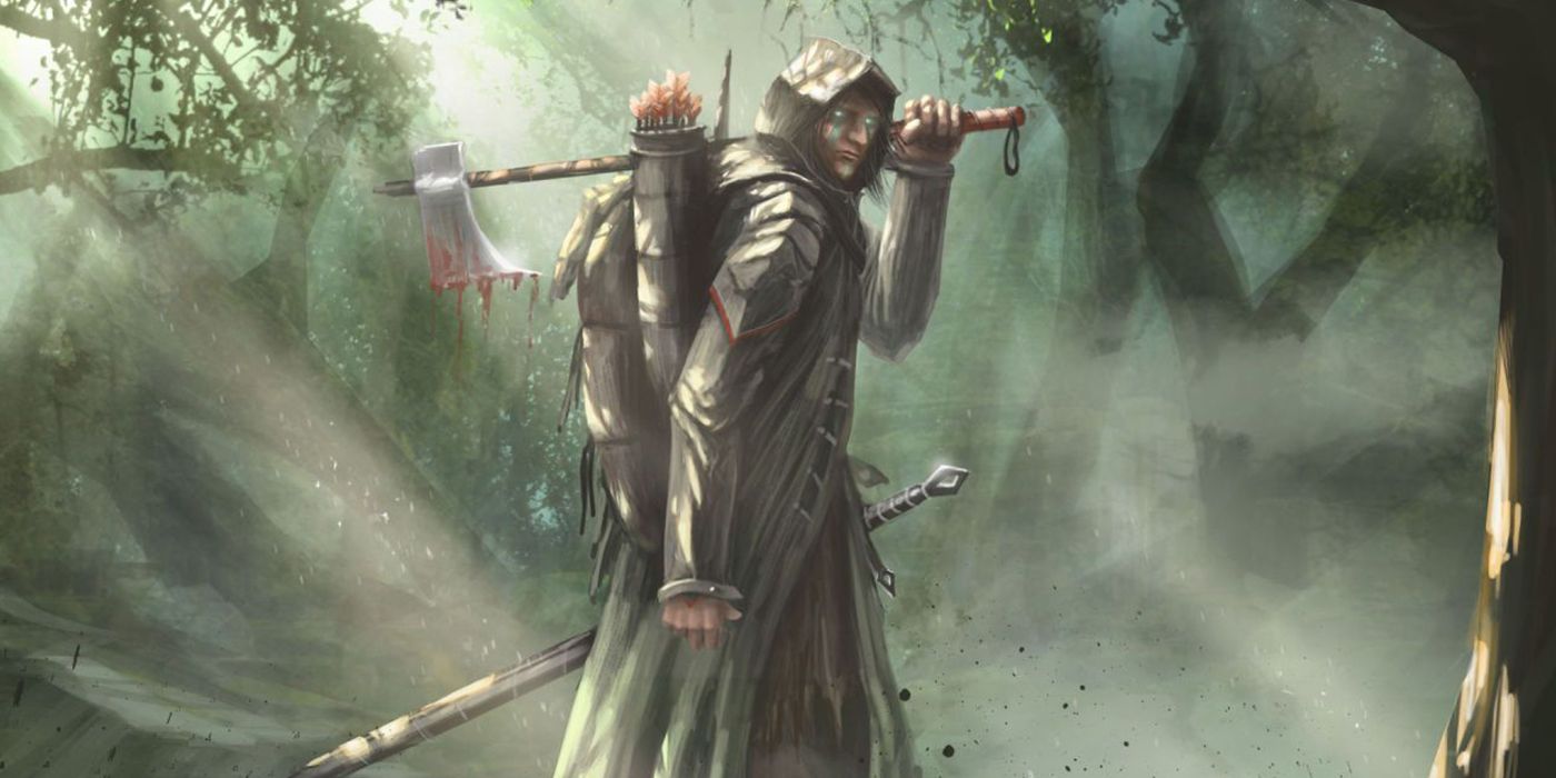 Ranger holding a woodcutting axe