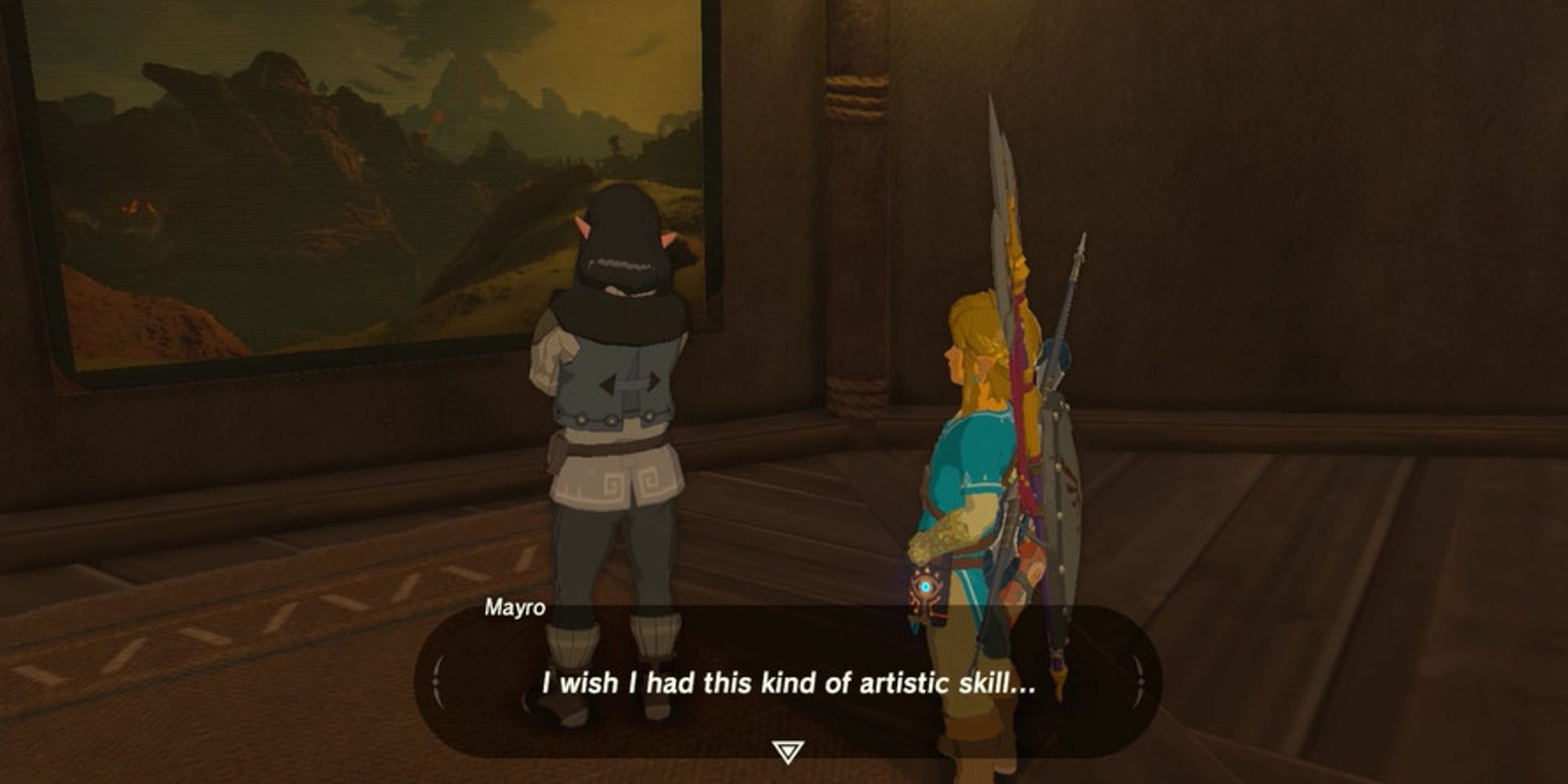 link speaking with mayro for landscape of a painting shrine quest
