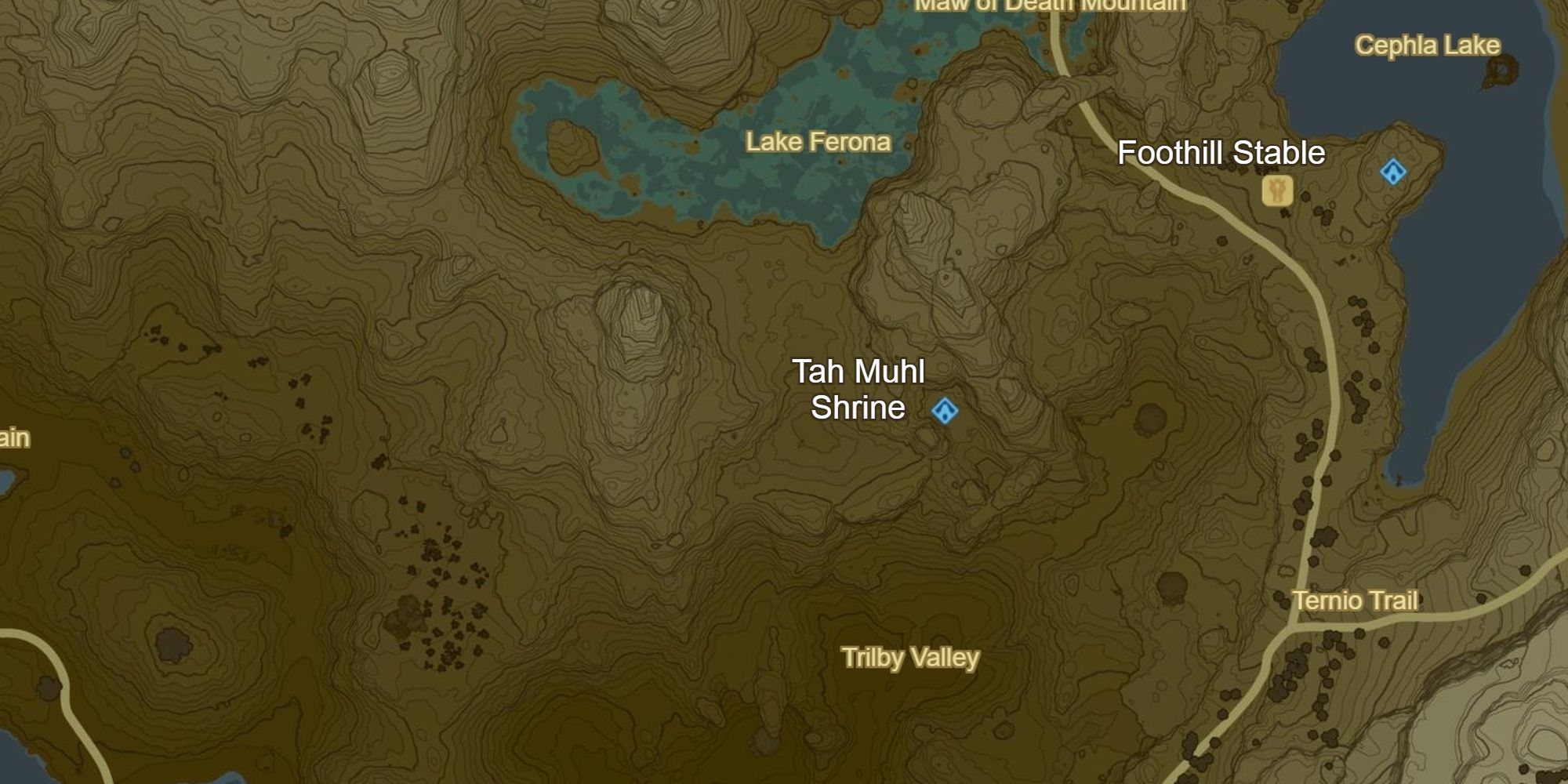 location of the tah muhl shrine and foothill stable
