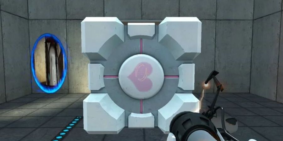 The Weighted Companion Cube in Portal
