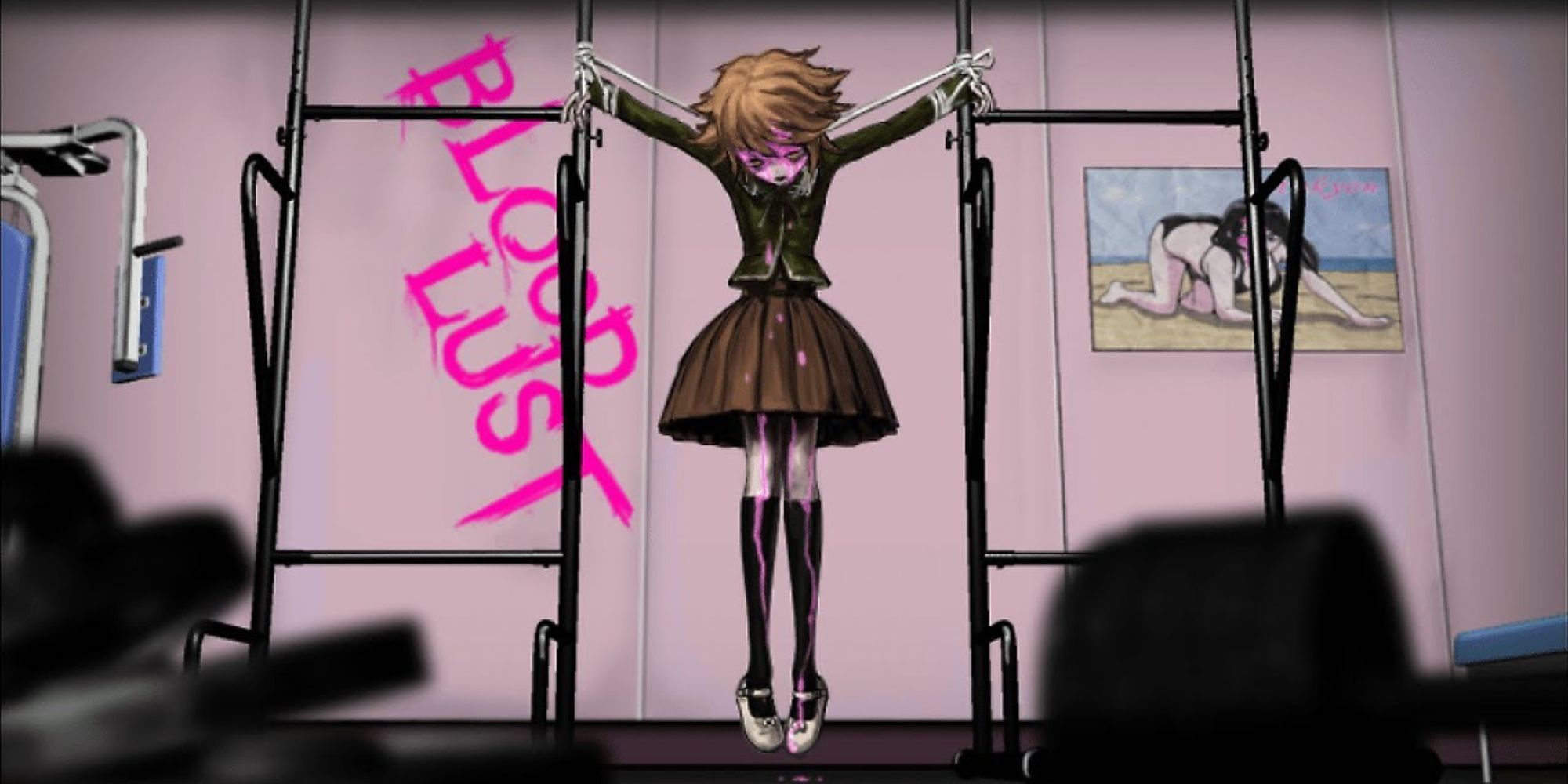after the murder of chihiro, as they are tied up in the locker room