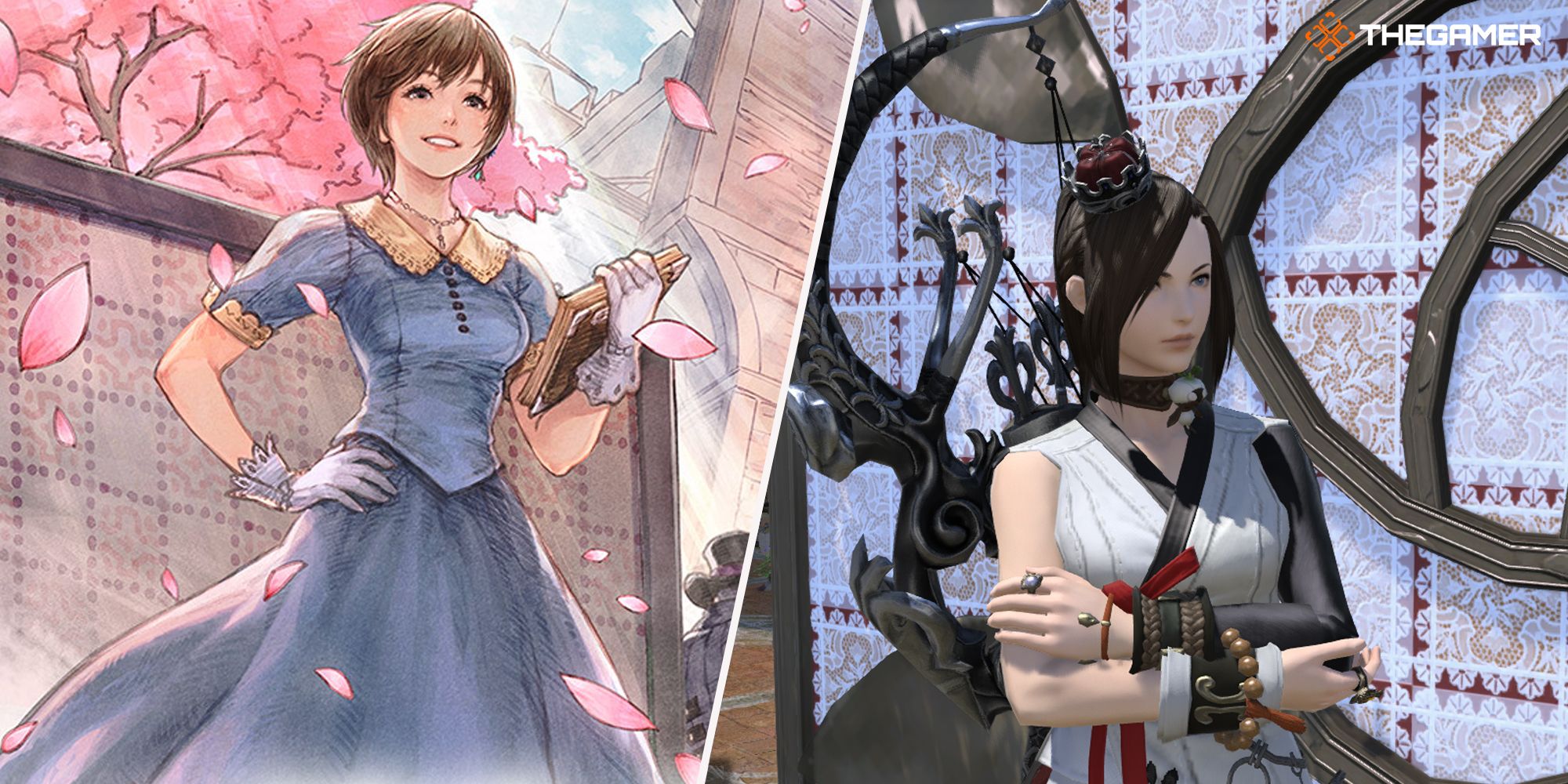 ff14 little ladys day collage of artwork and character with crown