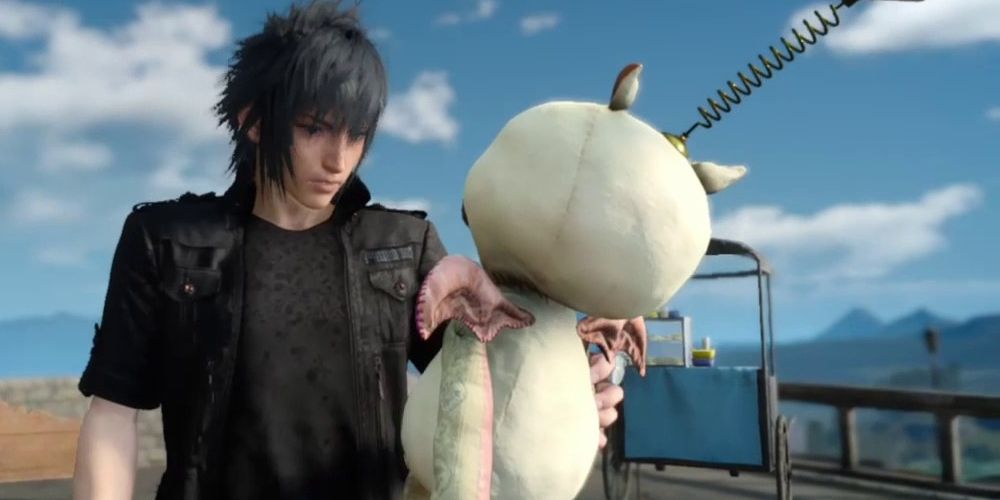 final fantasy 15 iris stuffed moogle