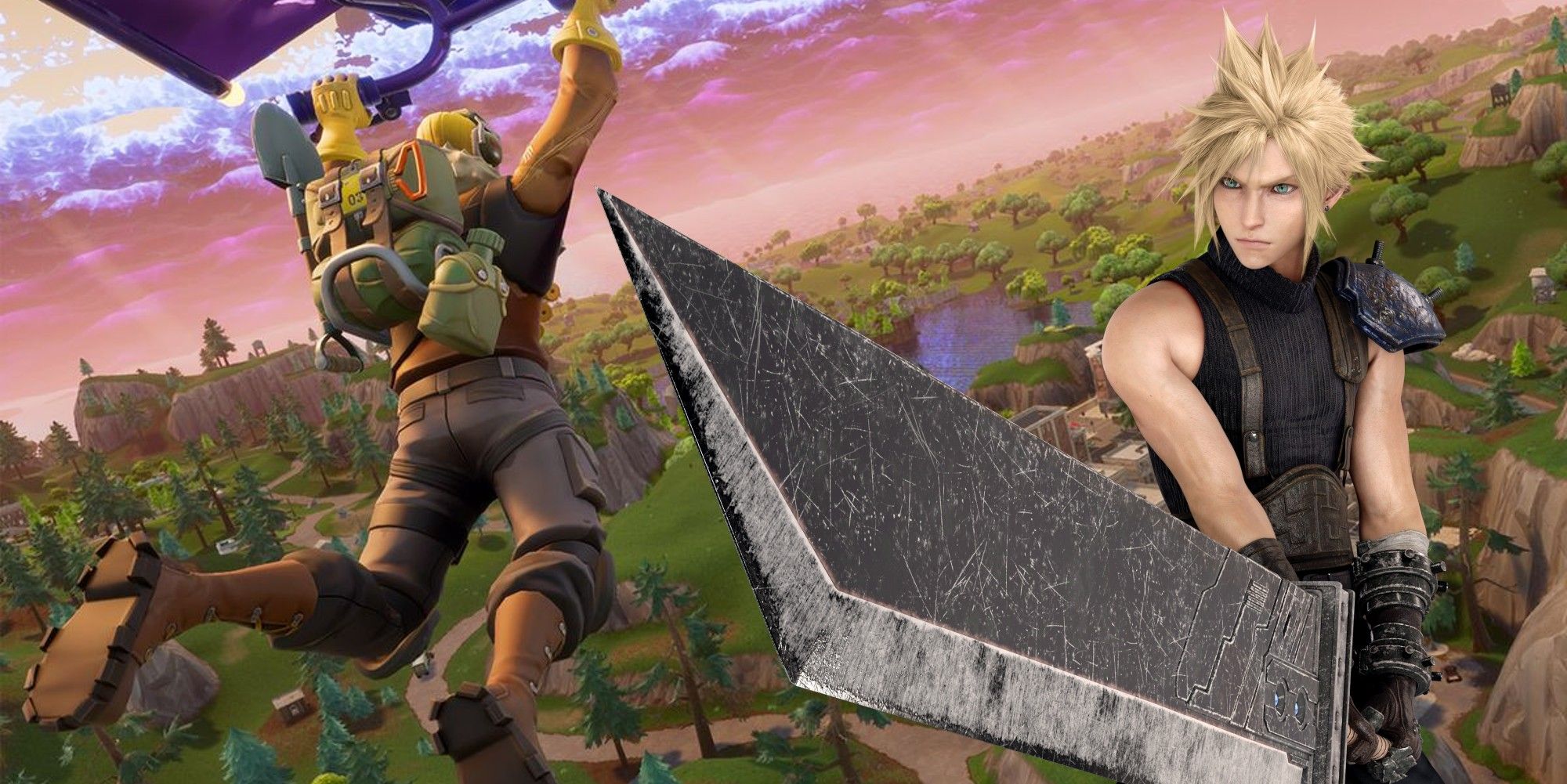 Cloud strife in fortnite game