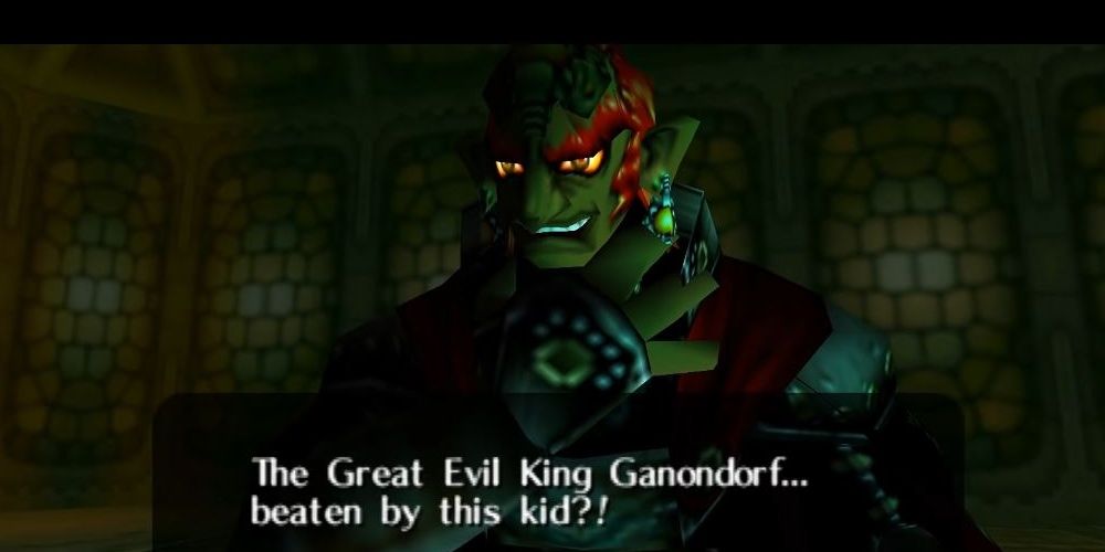 Ganondorf defeated by Link in The Legend of Zelda: Ocarina of Time