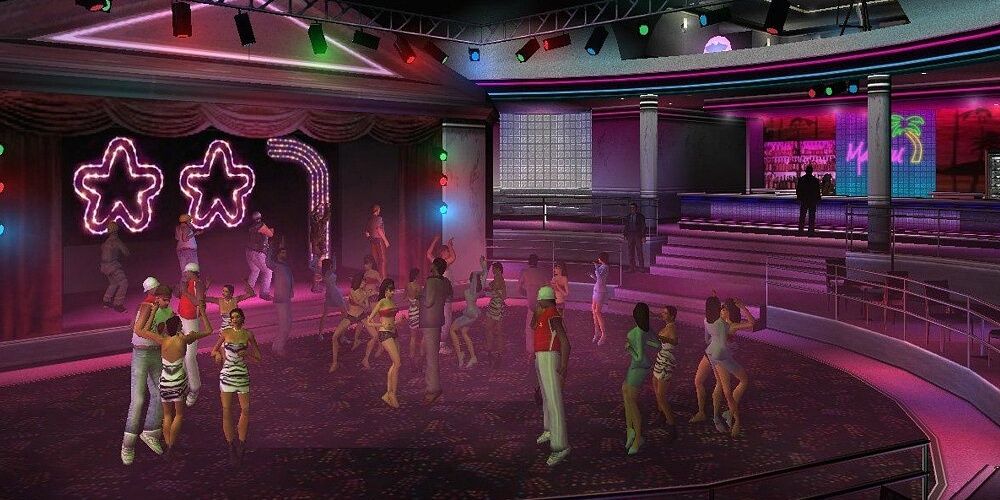 A screenshot showing the Malibu Club in Grand Theft Auto: Vice City