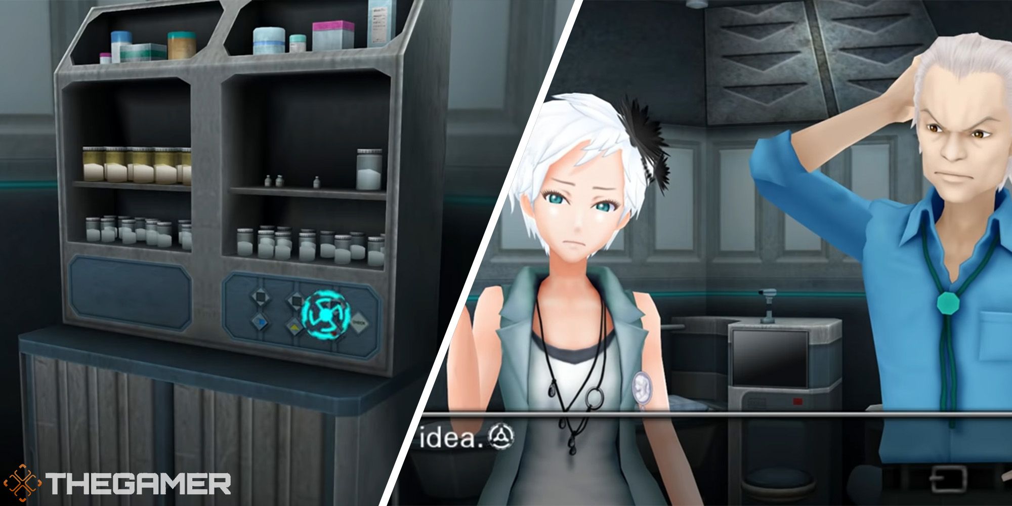 infirmary medicine cabinet and phi and tenmyouji split image