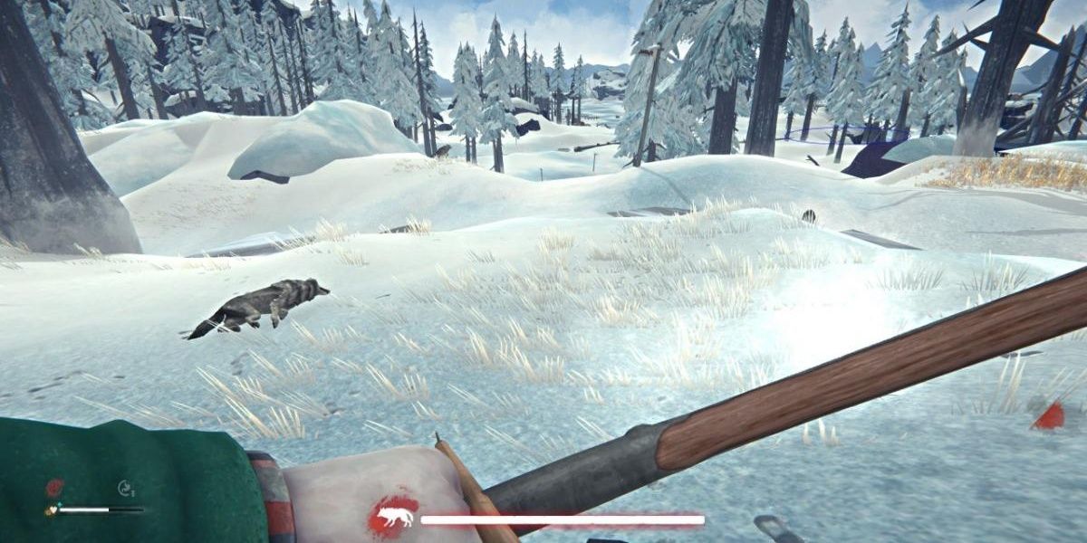 The Long Dark Dead Timberwolf Morale Bar Playing Holding Bow