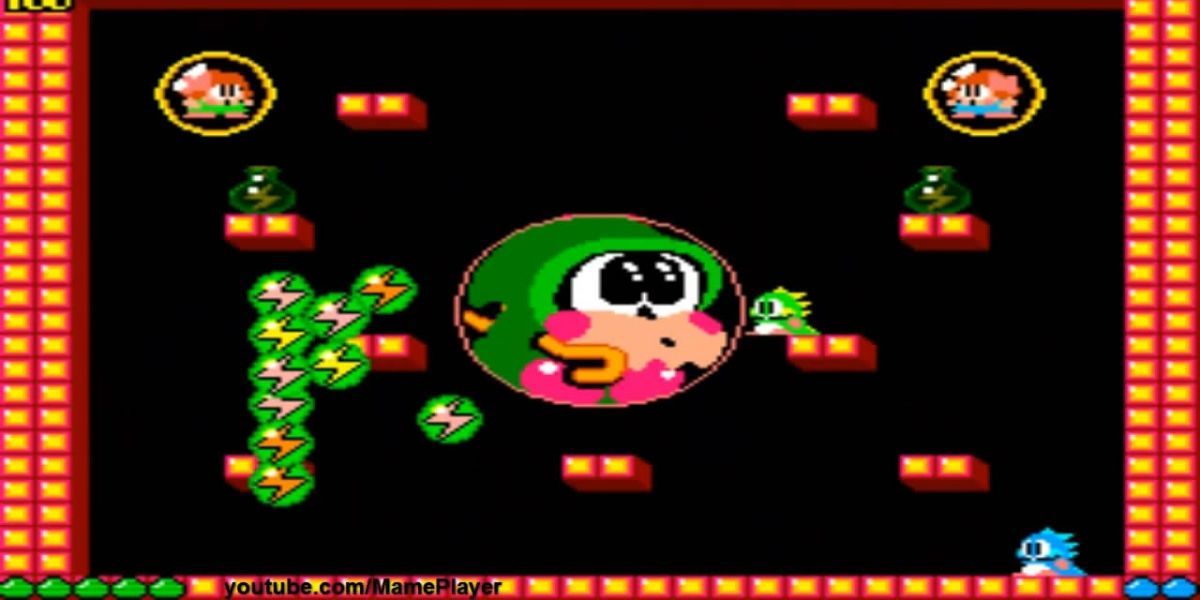 Fighting the Baron in Bubble Bobble