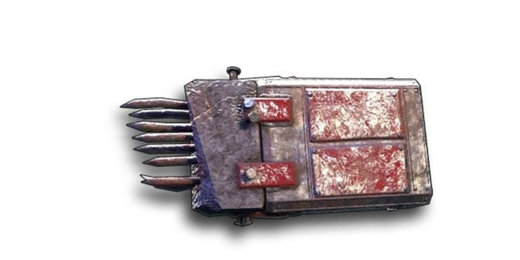 Close-up of Nailbox weapon from Wasteland 3